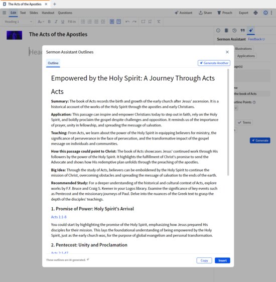 Sermon Assistant Outlines 3