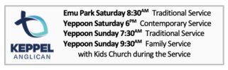 Keppel Parish Service Times 28April2024