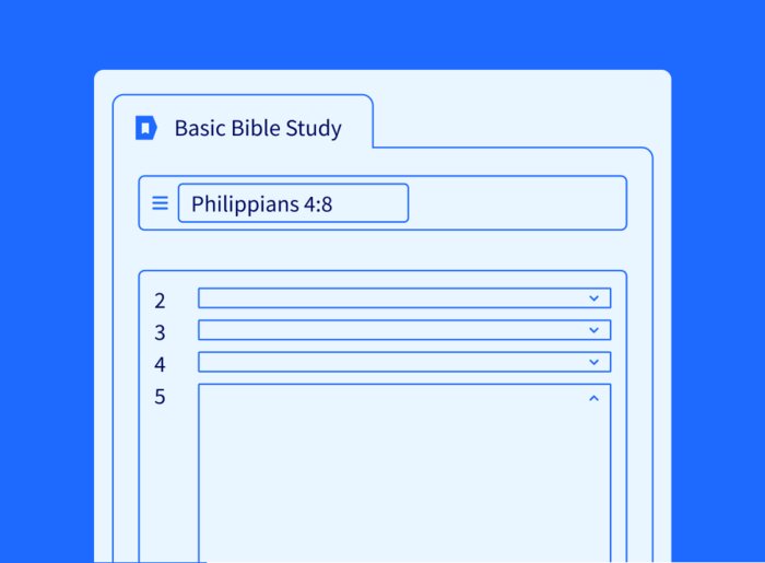 Logos app illustration with Philippians 4:8 text shown