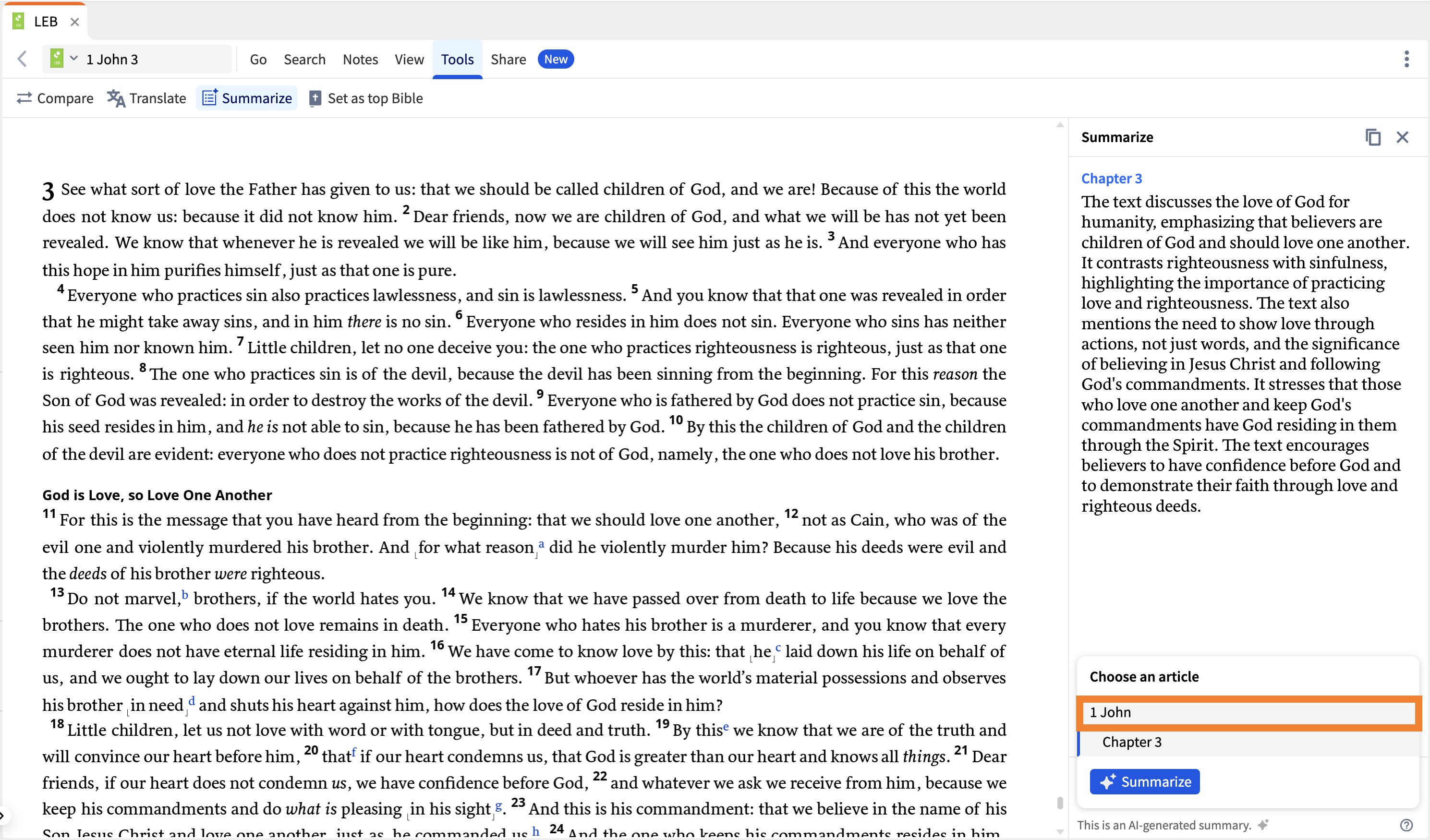 Summarize Bible Book