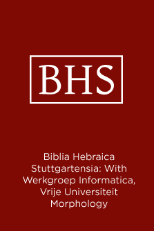 Biblia Hebraica Stuttgartensia: With Werkgroep Informatica, Vrije Universiteit Morphology (BHS)