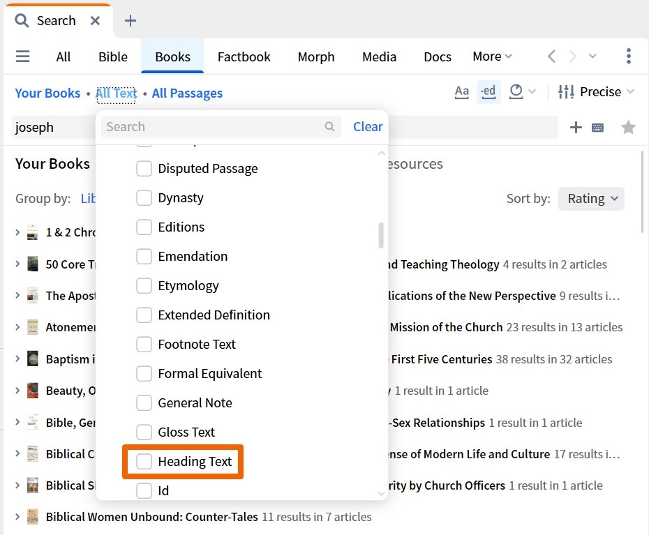 Books Search - Search Fields