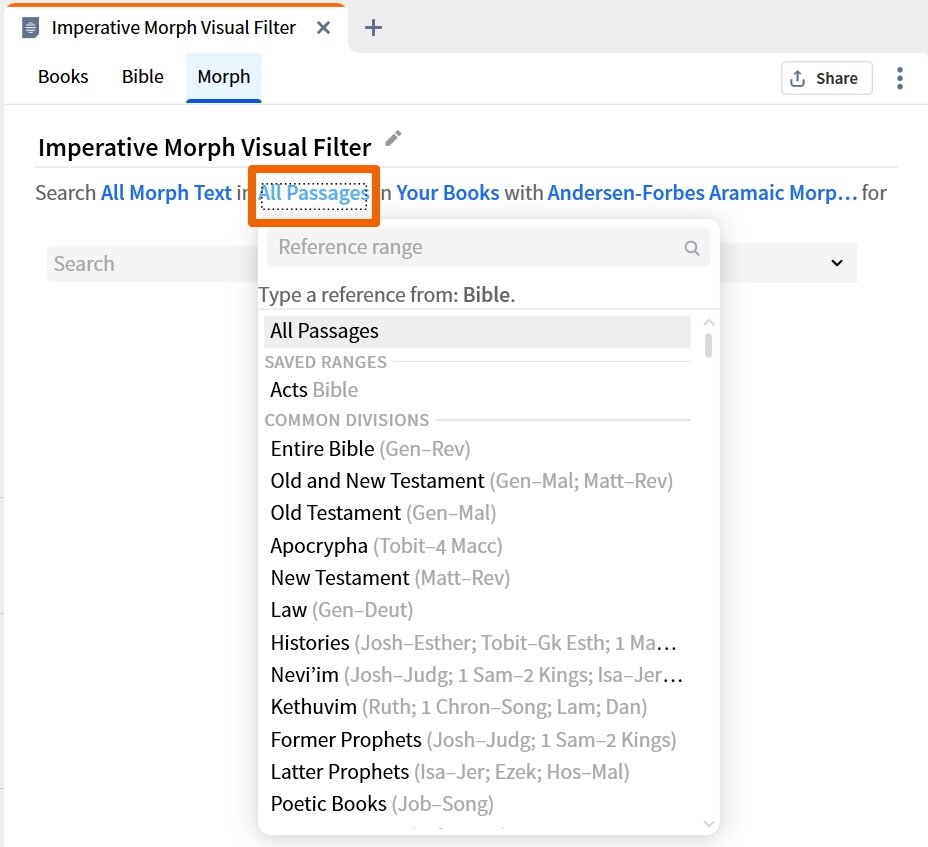 Visual Filter - Morph Type Select Passage