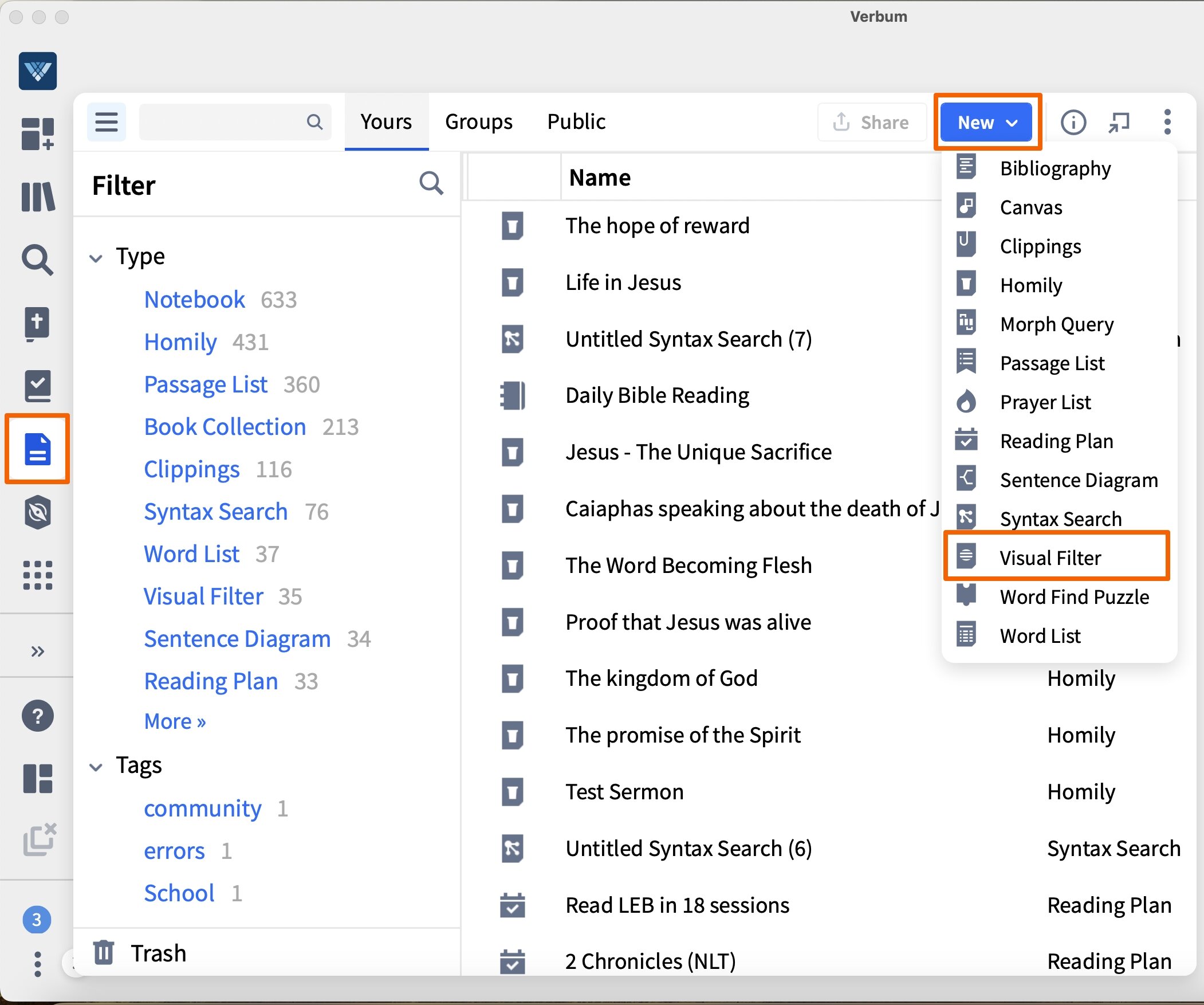 Create New Visual Filter