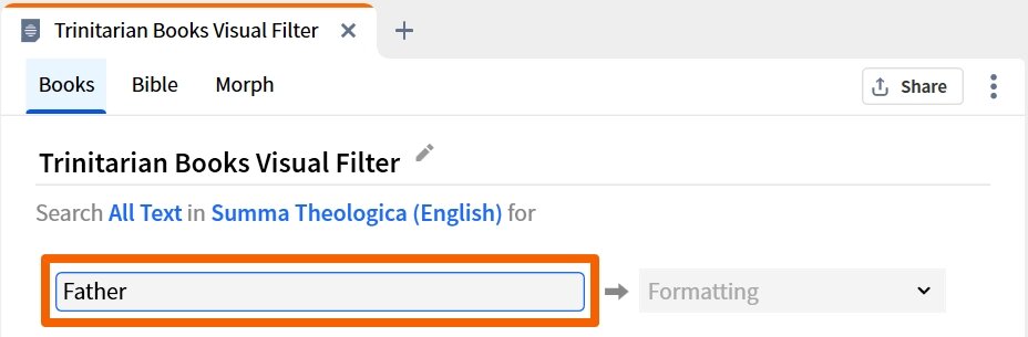 Visual Filter - Books Type Search Father