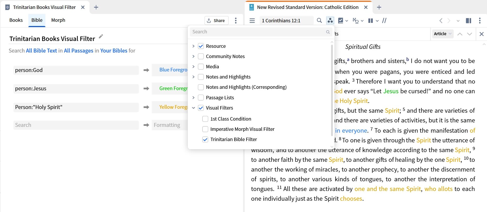 Visual Filter - Enable Filter NRSV CE