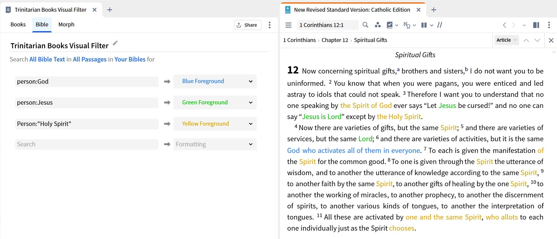 Visual Filter - NRSV CE 1 Cor 12