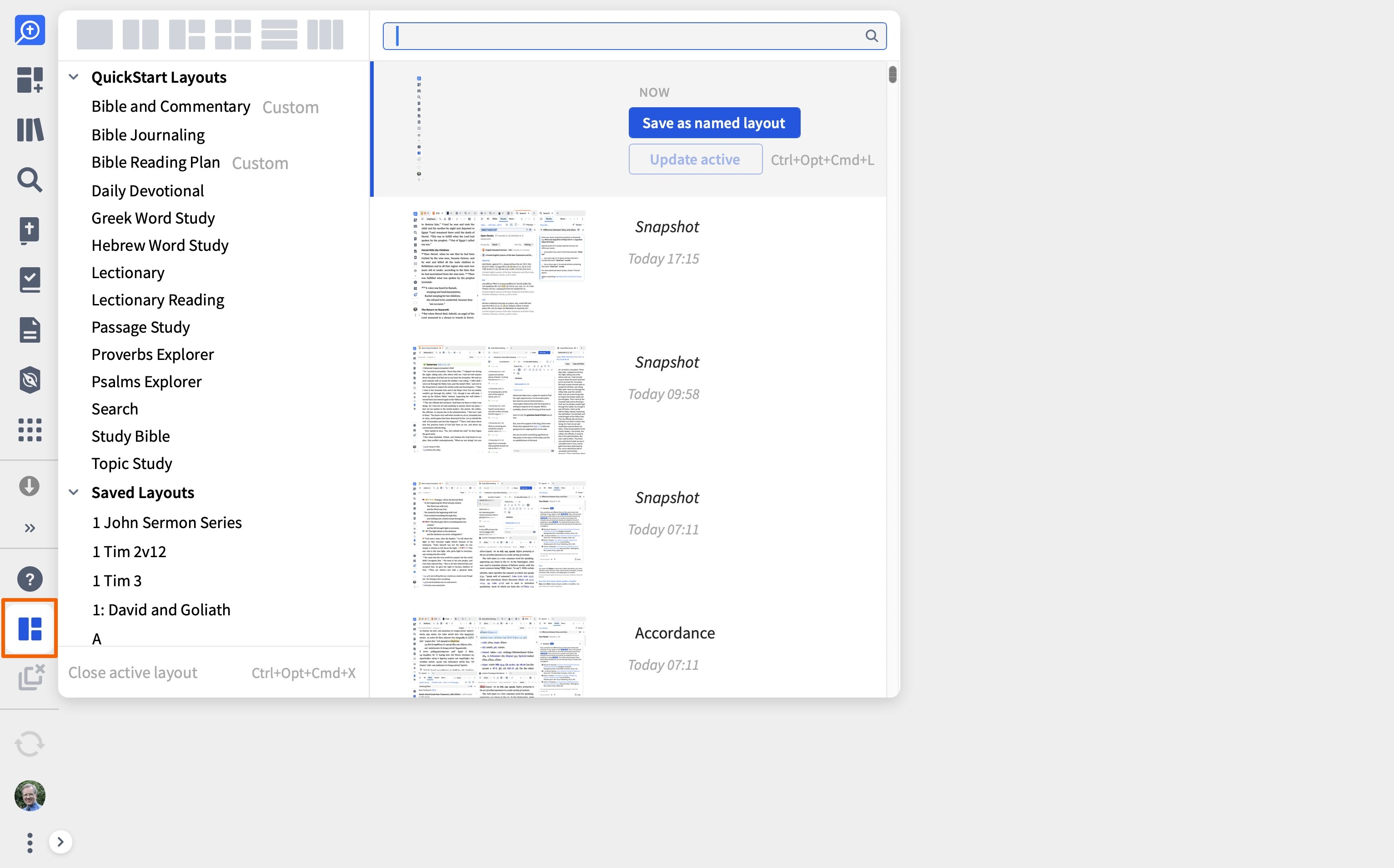 Logos Layouts Menu
