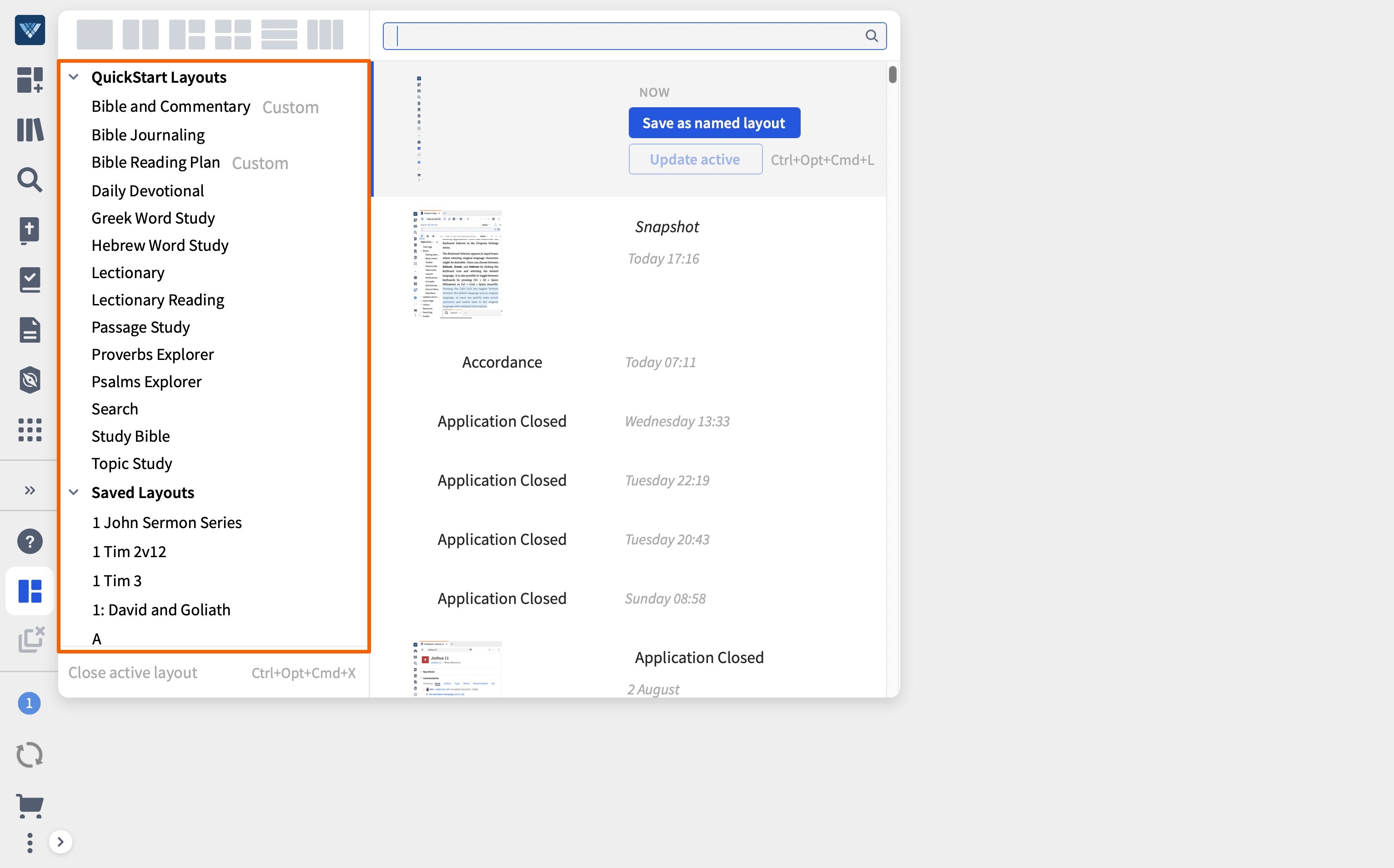 Load Named Verbum Layout