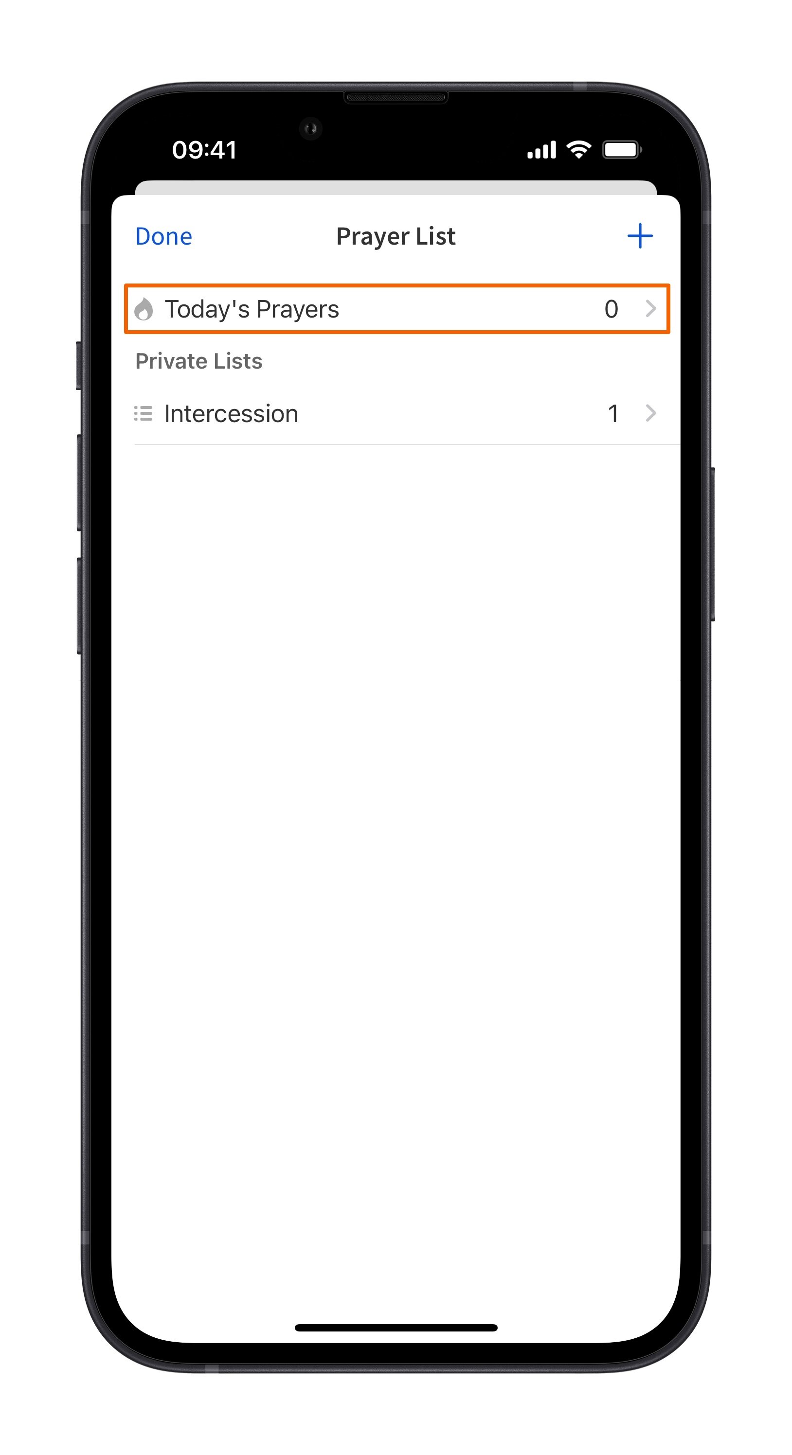 Mobile - Select Todays Prayers