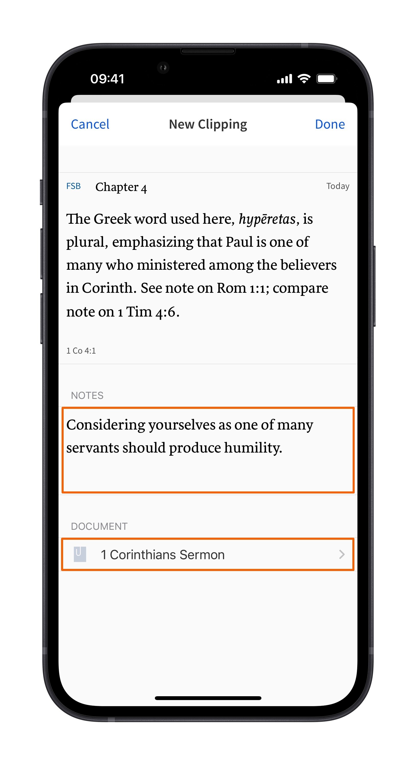 Mobile - Add Notes To A Clipping