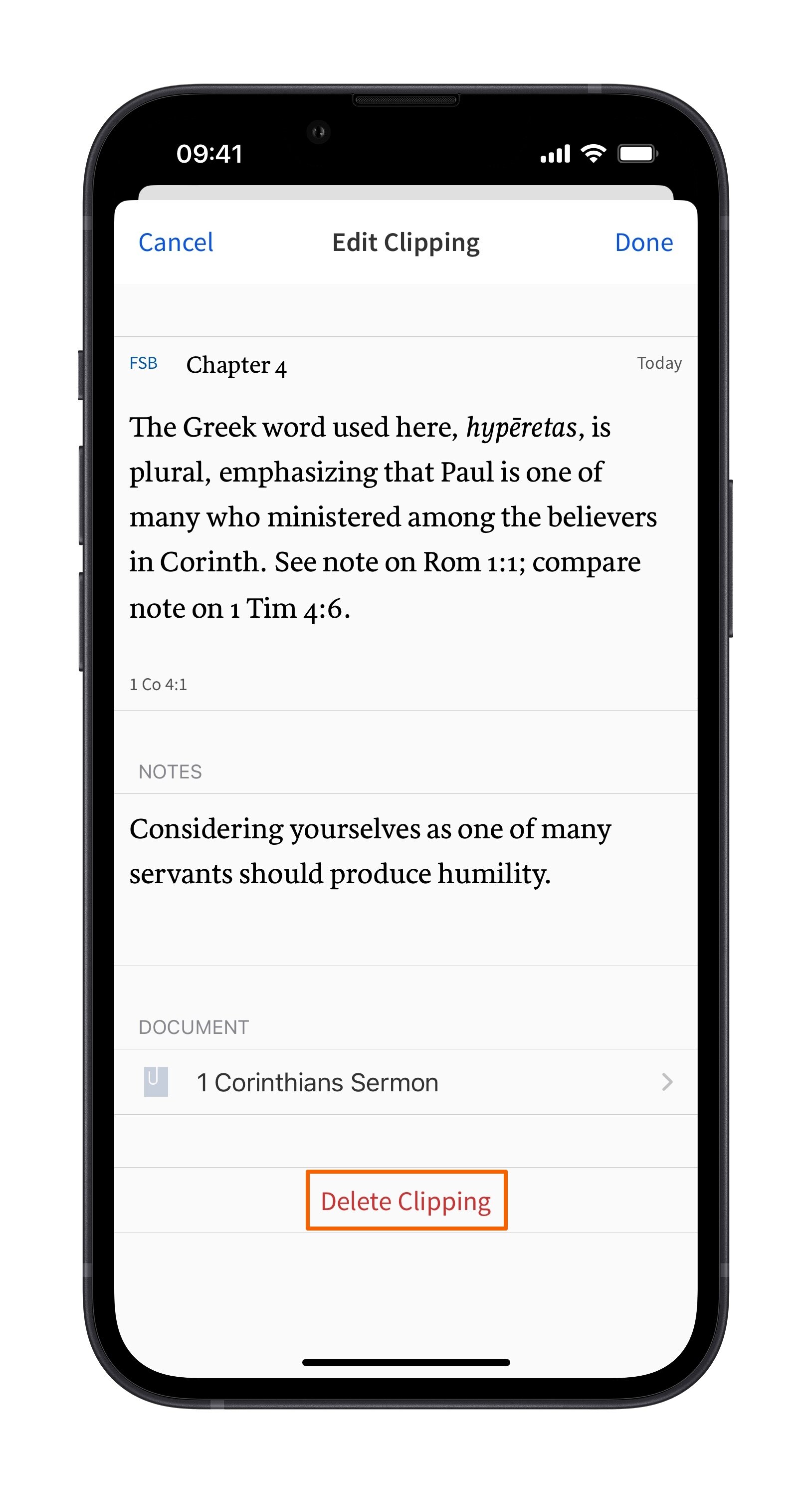 Mobile - Delete A Clipping