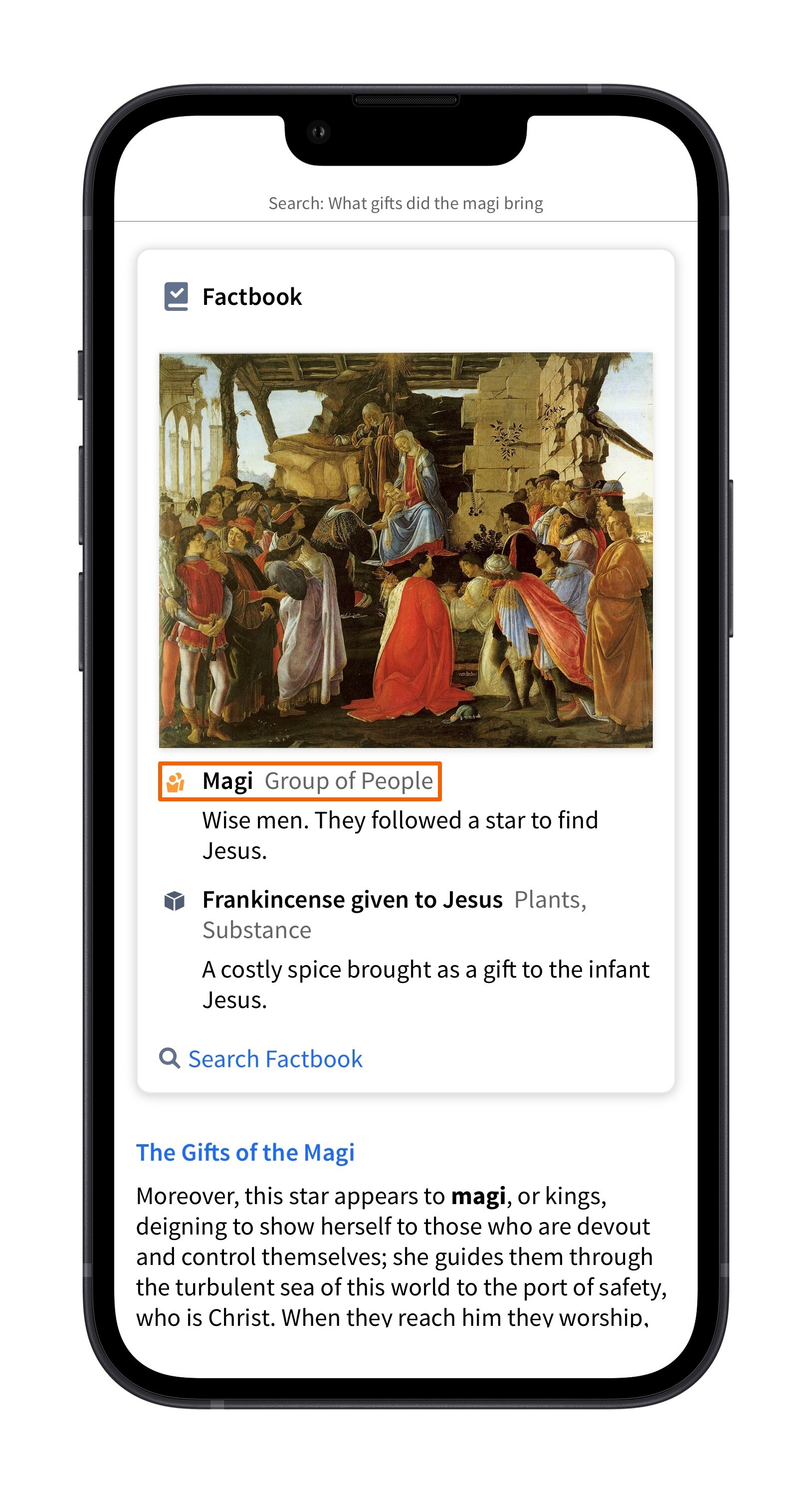 Mobile Smart Search - All Search Factbook Card