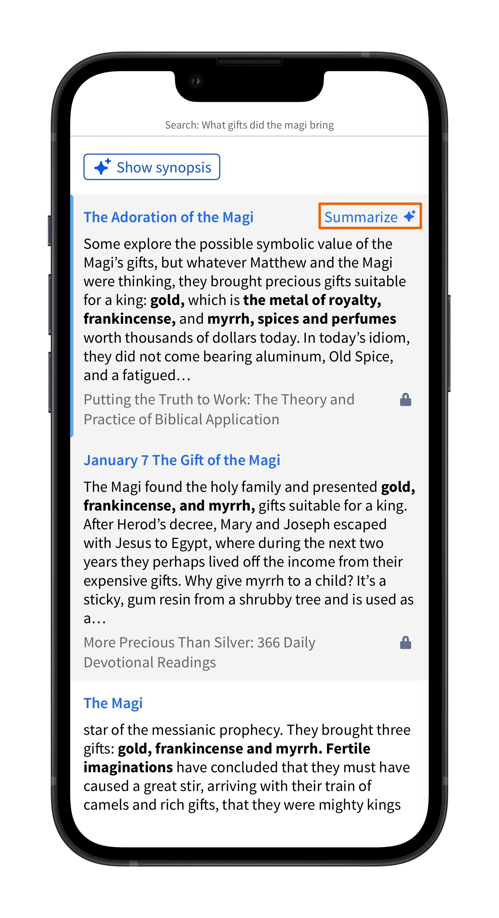 Mobile Smart Search - Summarize