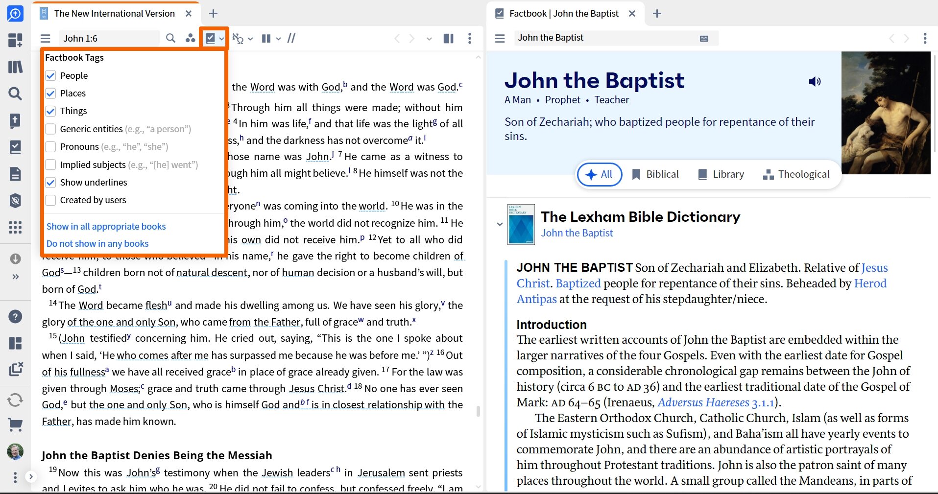 Factbook Tags - Selecting Options