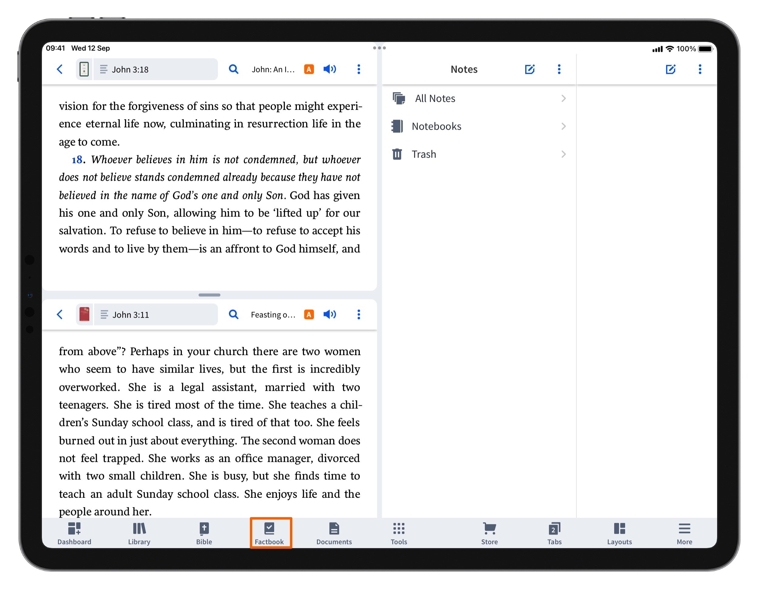 Open Factbook On Tablet