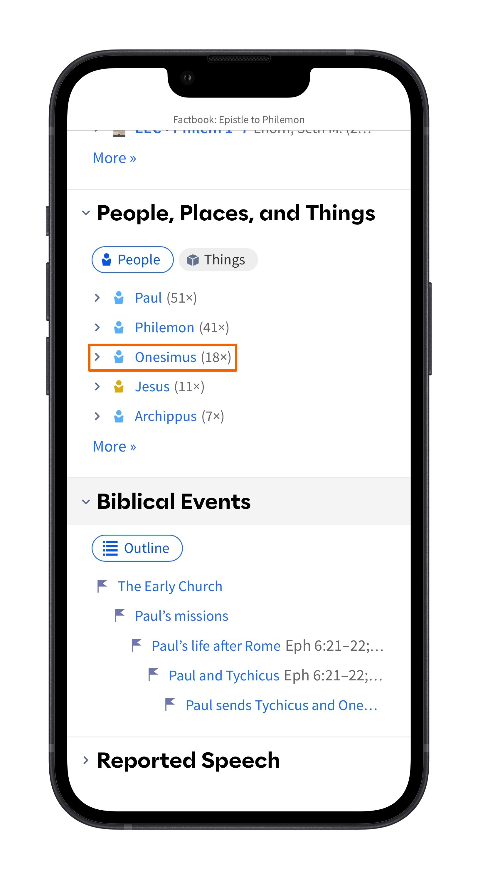 Mobile Factbook Book - Select Person
