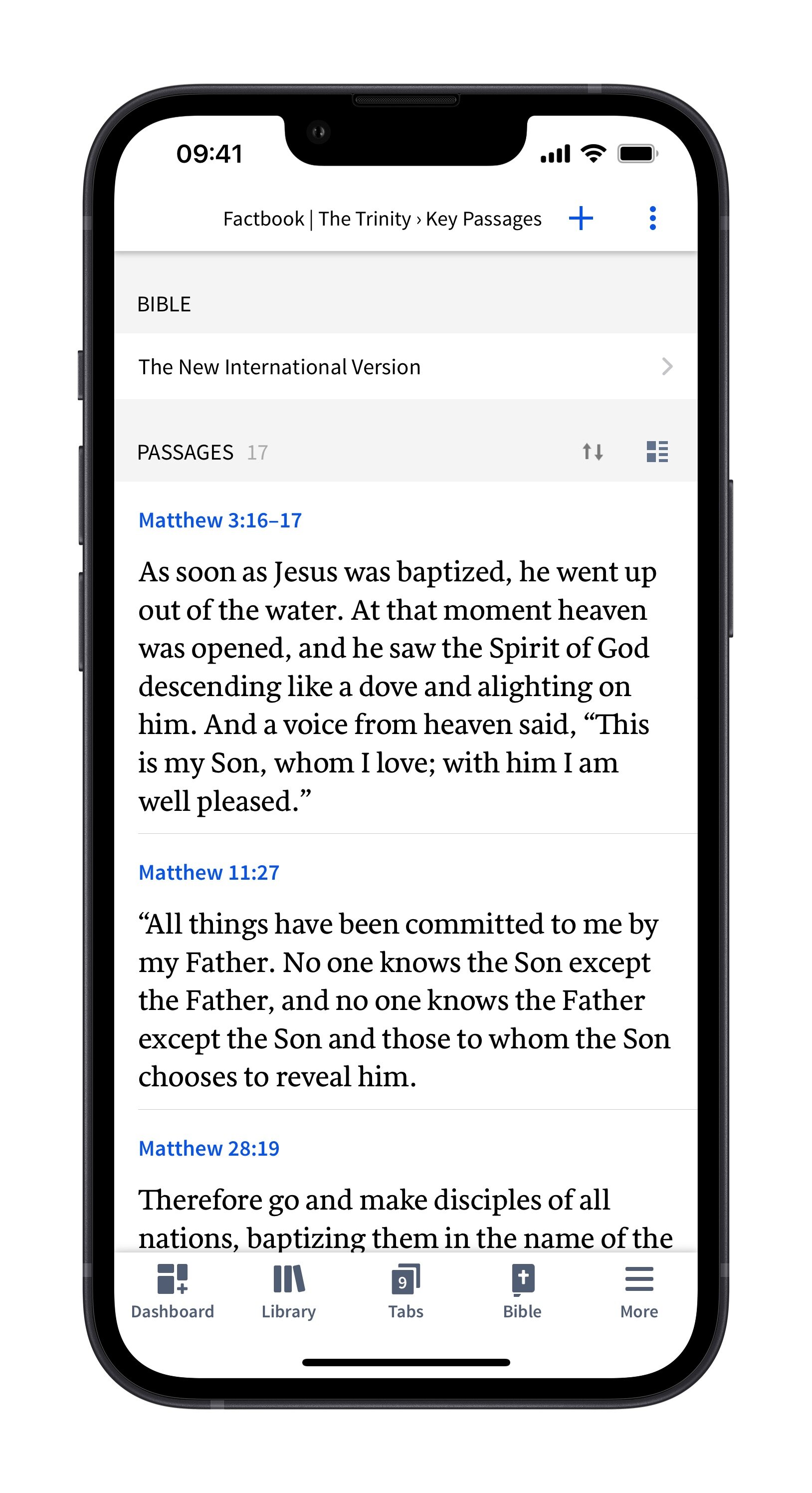 Mobile Factbook Topic - View Passage List