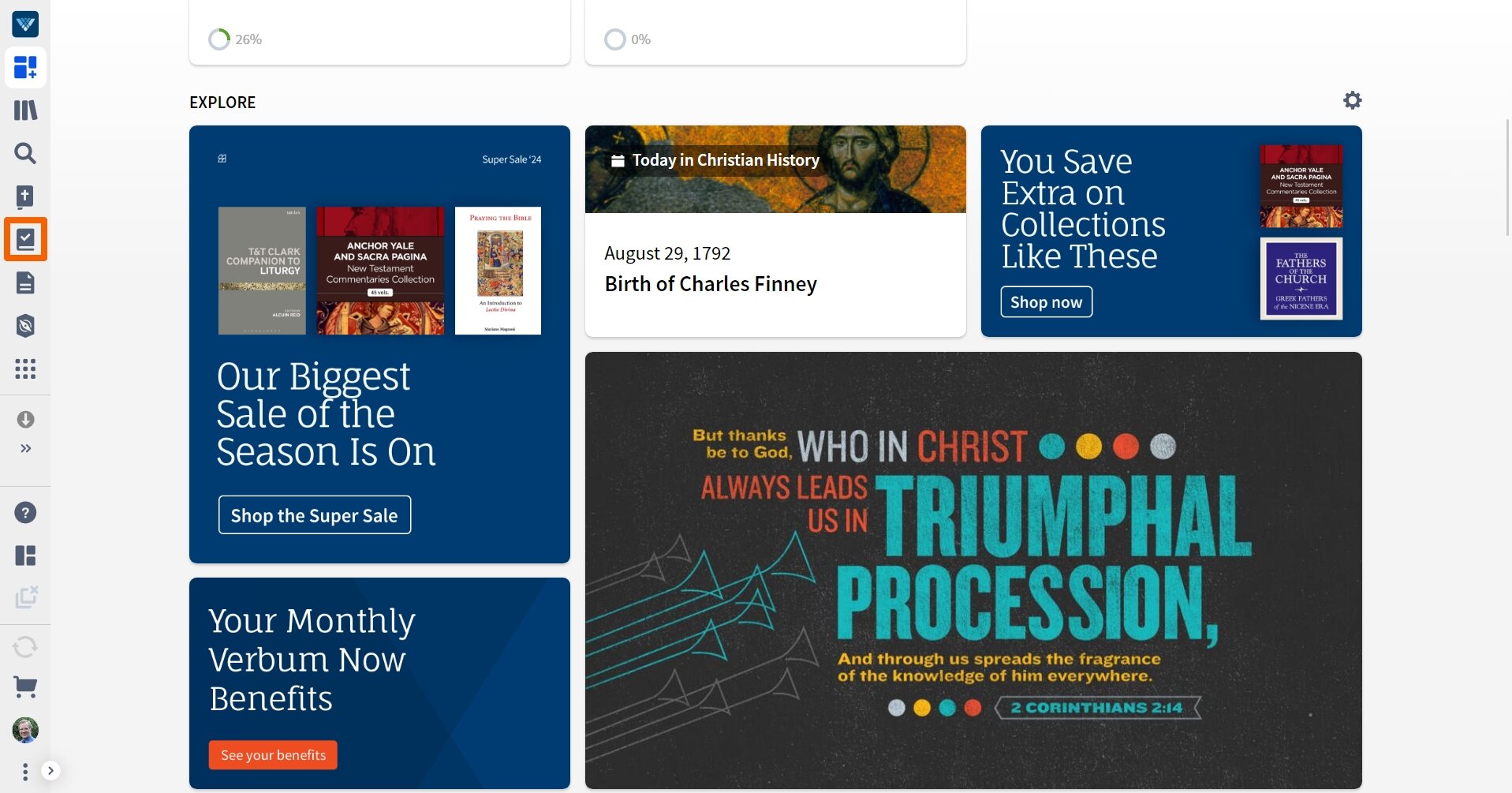 Open Verbum Factbook Using Toolbar Icon