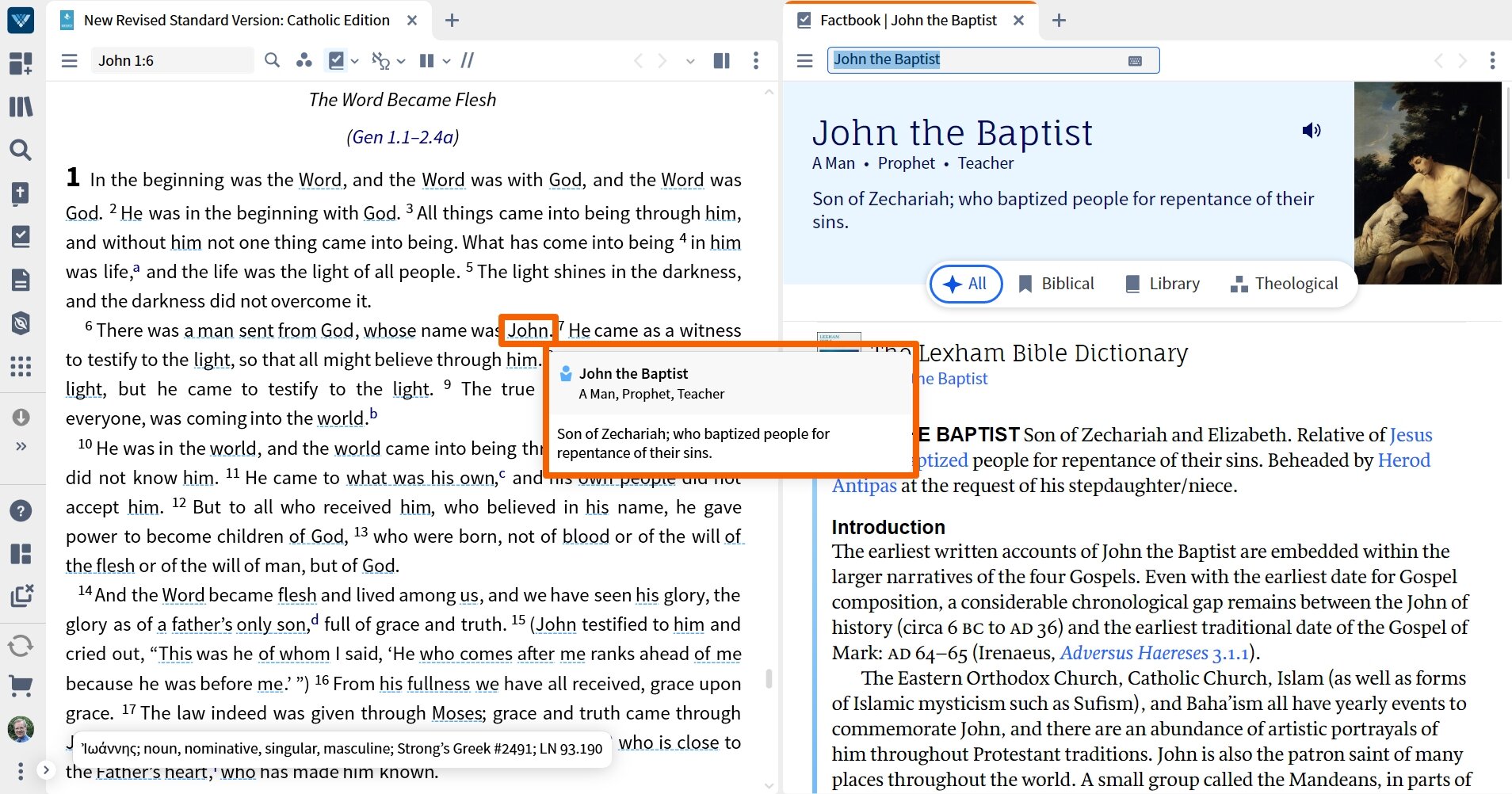 Verbum Factbook Tags - Accessing Article