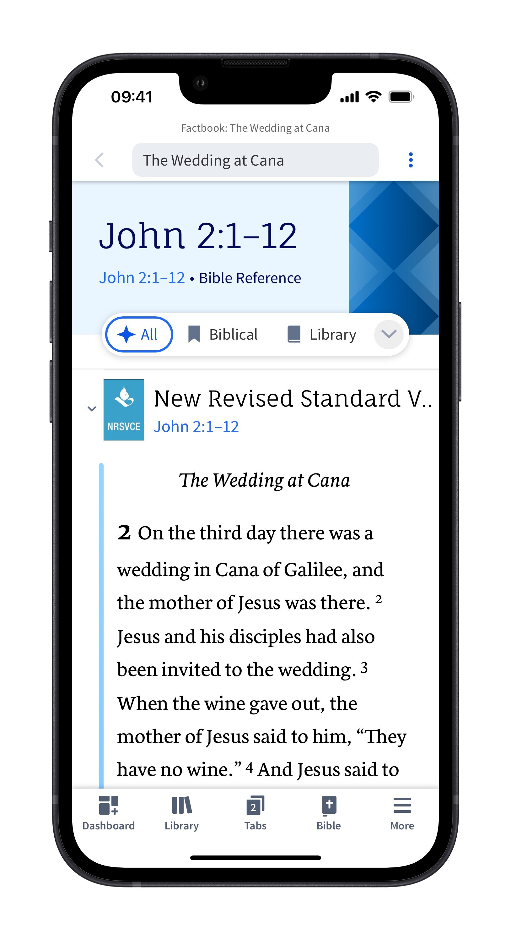 Mobile Verbum Factbook - Biblical Passage Text