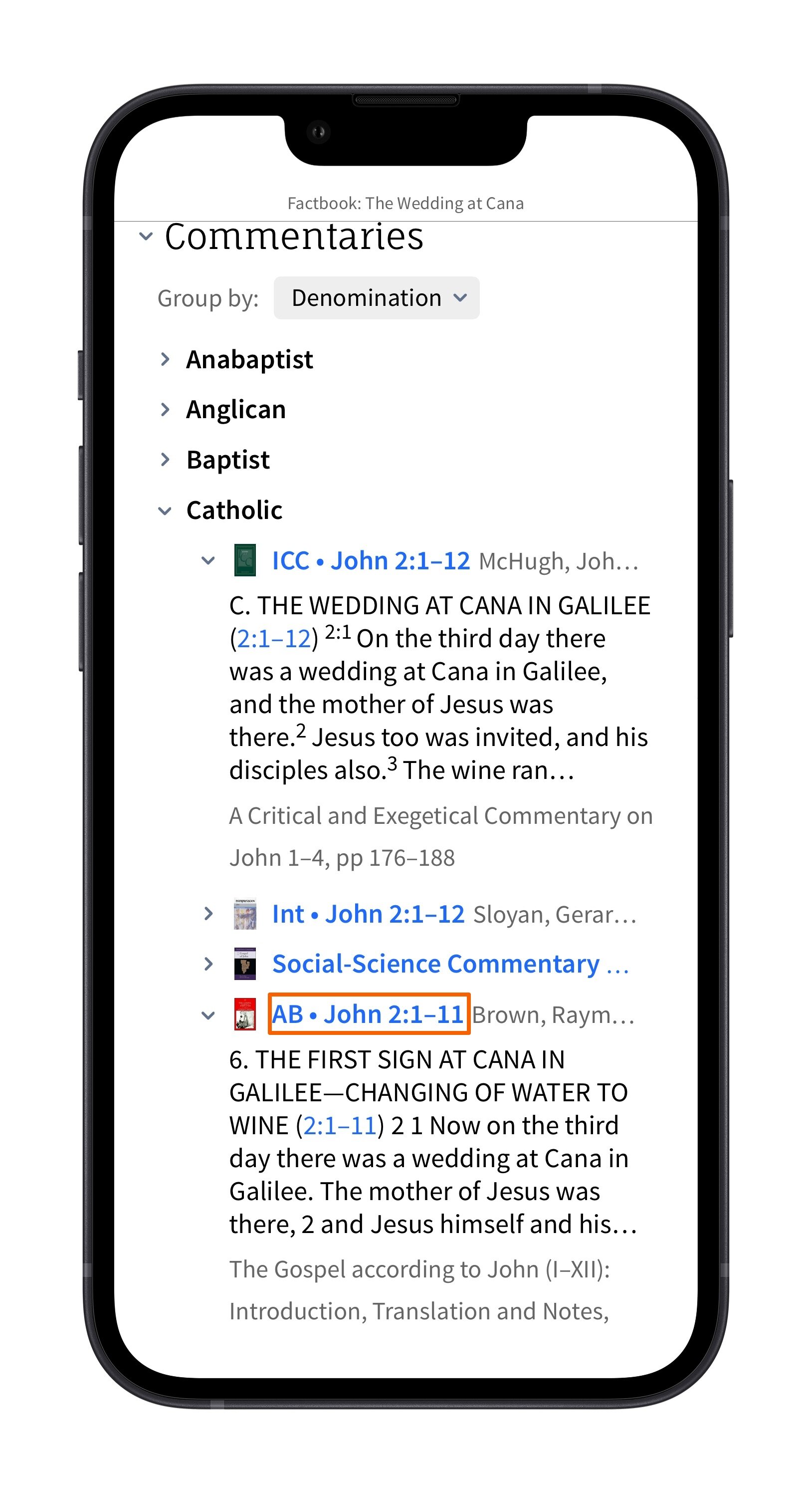 Mobile Verbum Factbook - Commentaries 1