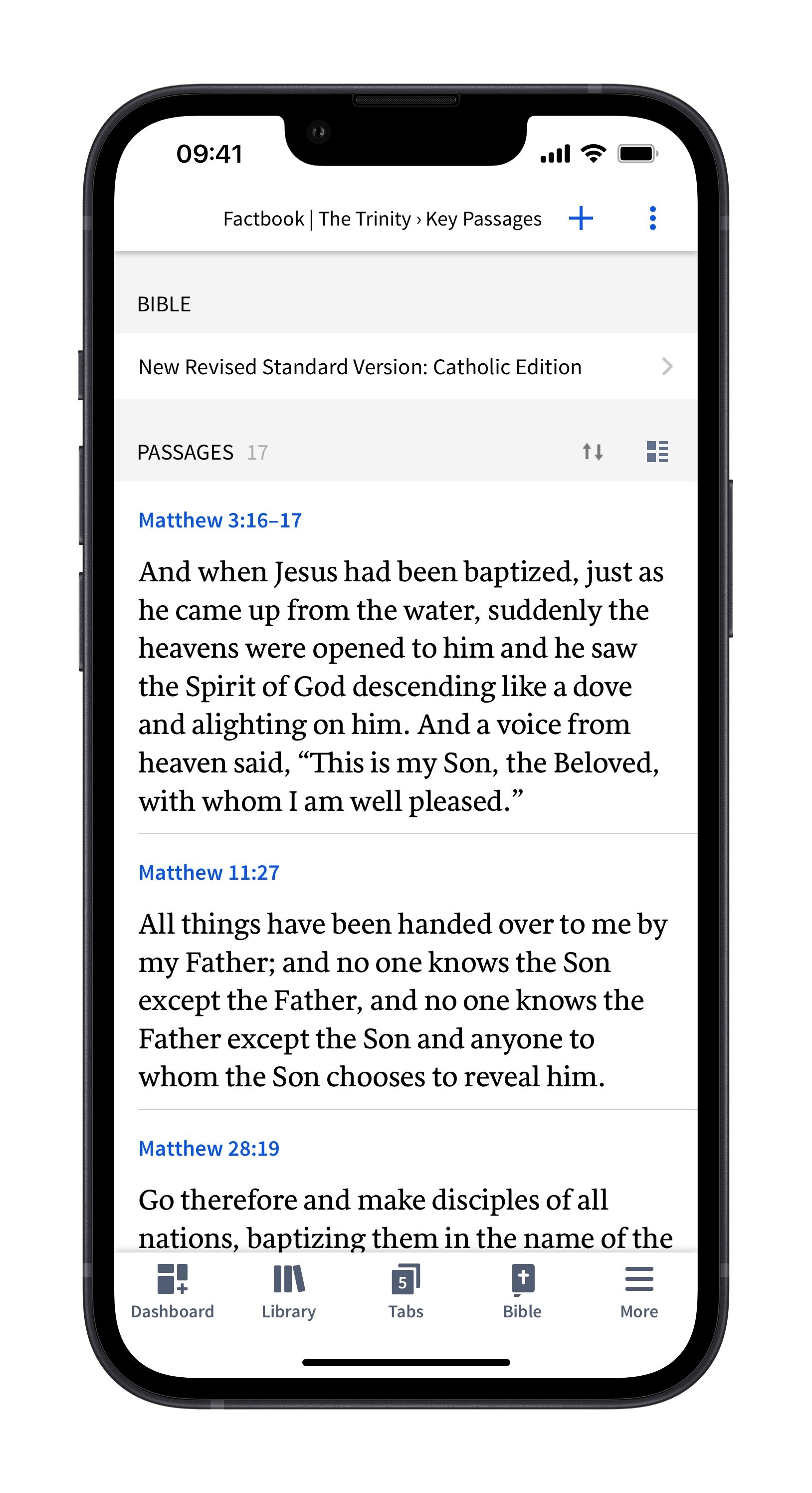 Verbum Mobile Factbook Topic - View Passage List