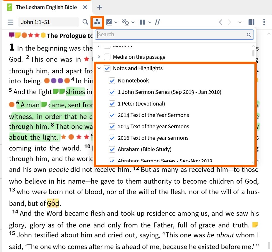 Resource Toolbar - Notes And Highlights
