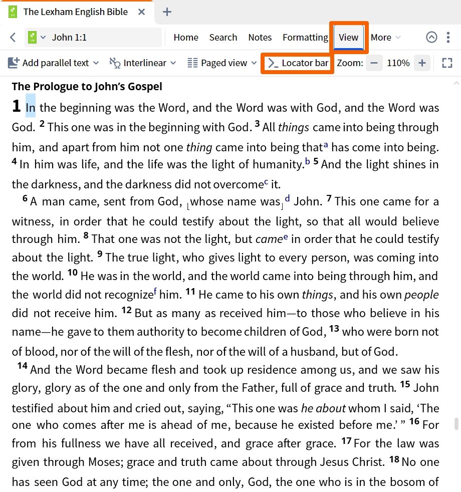 Dynamic Toolbar - Show Locator Bar