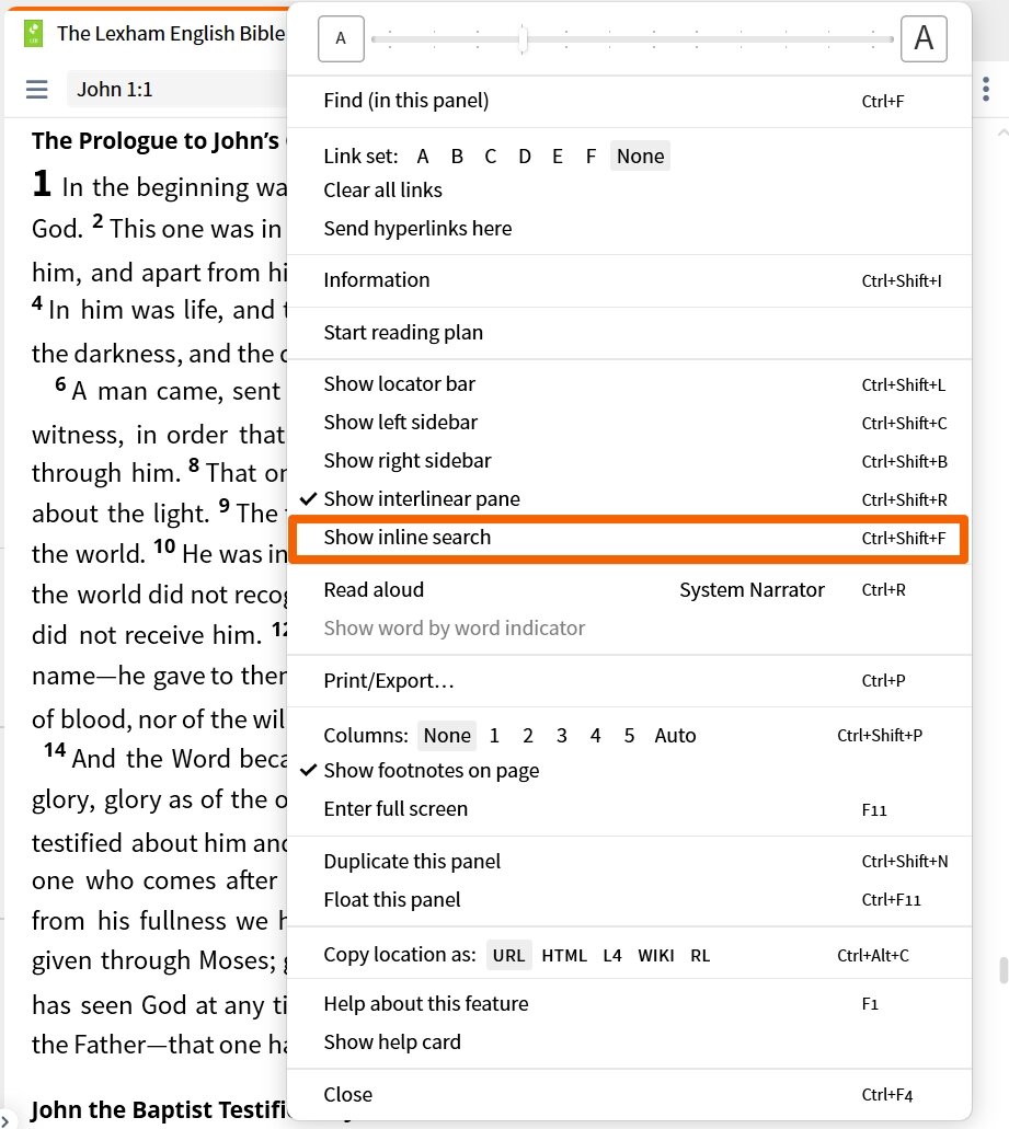 Resource Toolbar - Show Inline Search