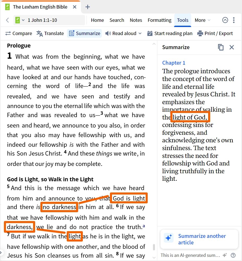 Summary Of 1 John 1
