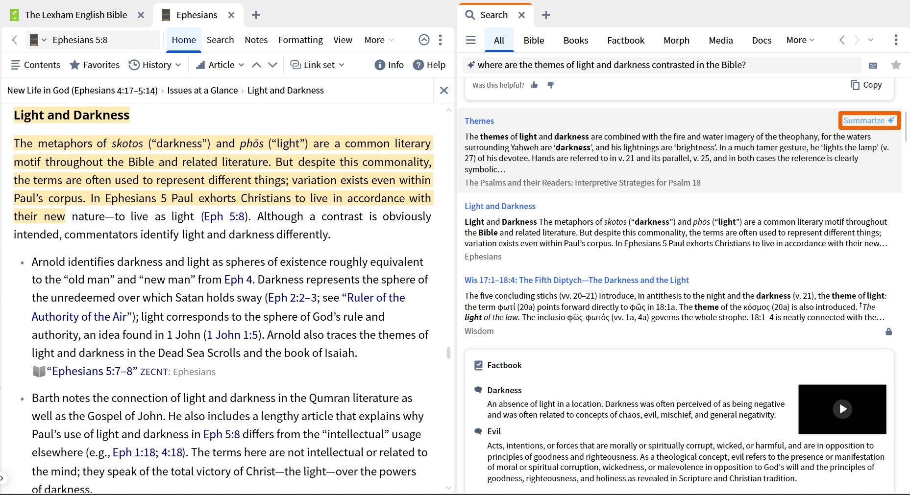 Summarize A Search Result