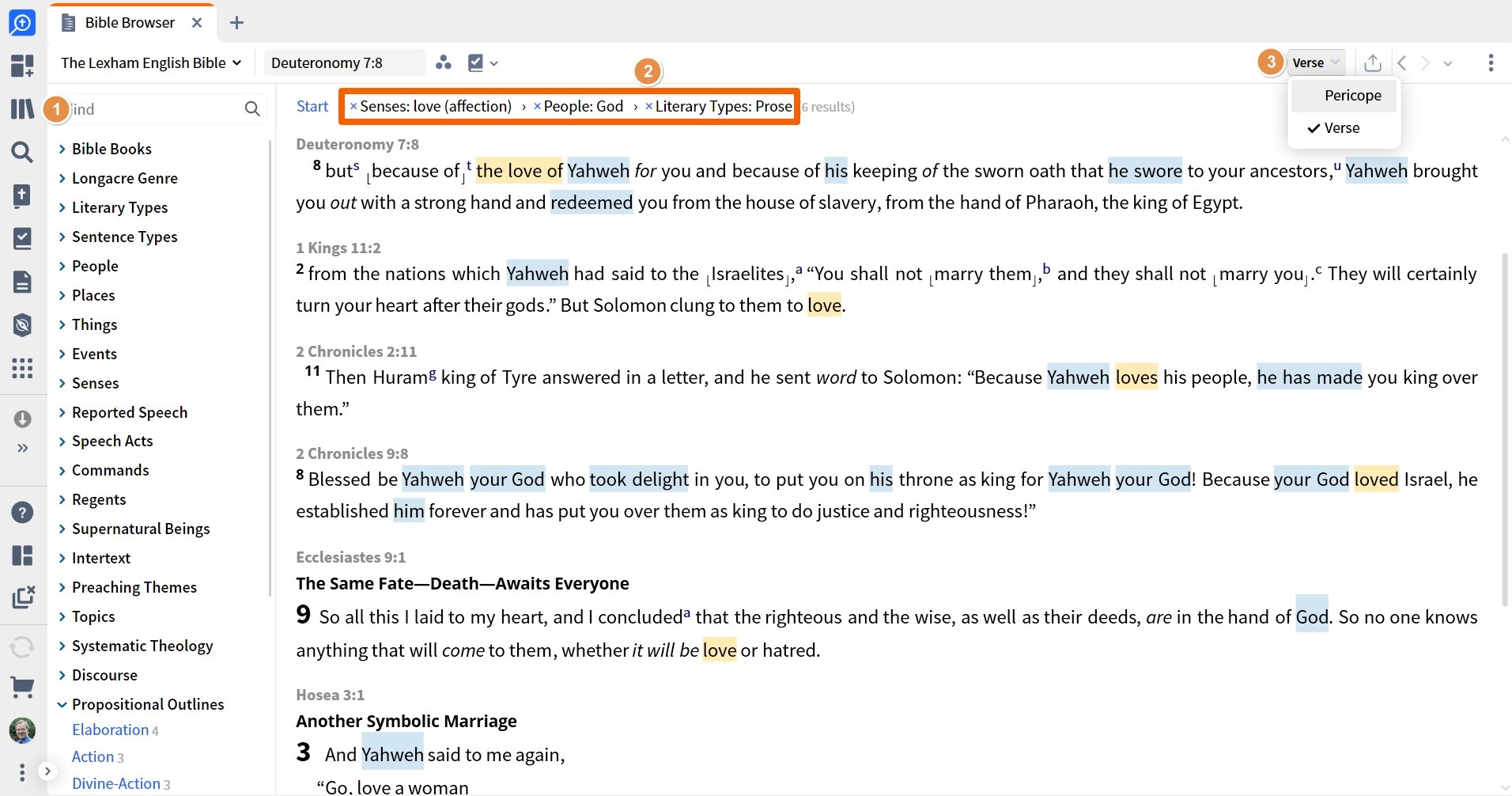 Using The Bible Browser