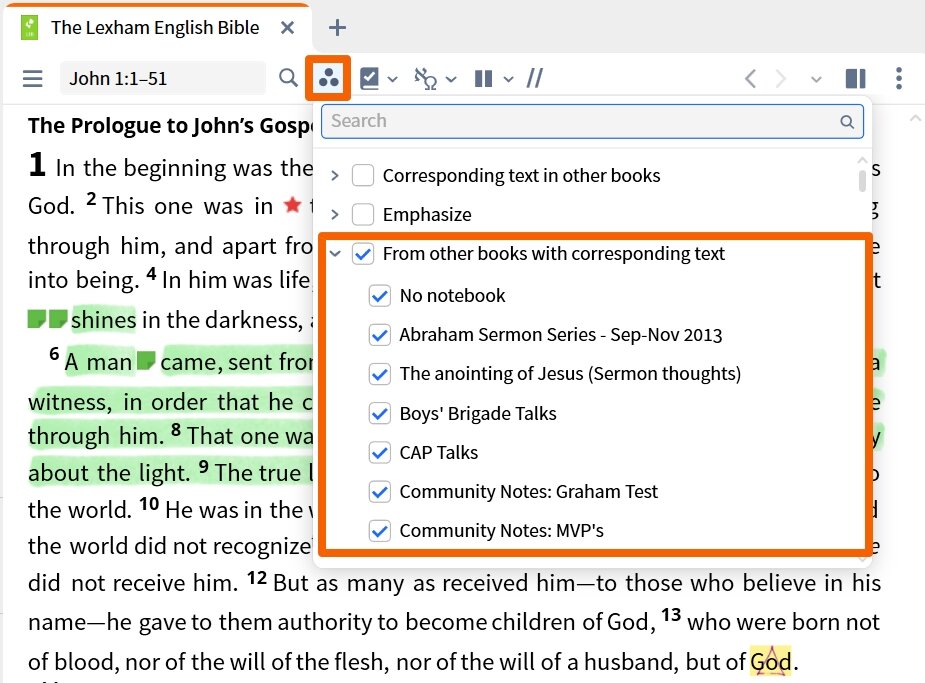 Resource Toolbar - Notes And Highlights (Corresponding)