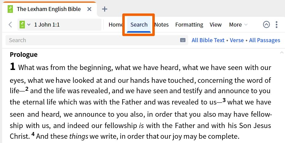 Verbum Inline Search