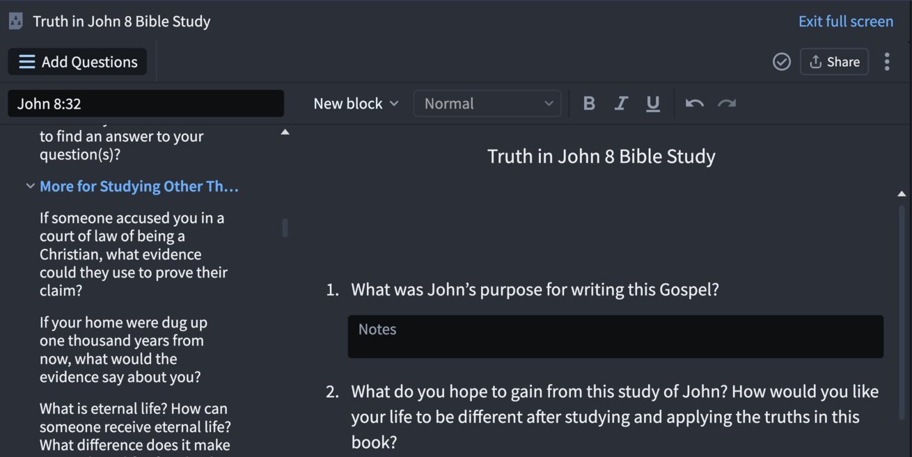 Bible Study Builder