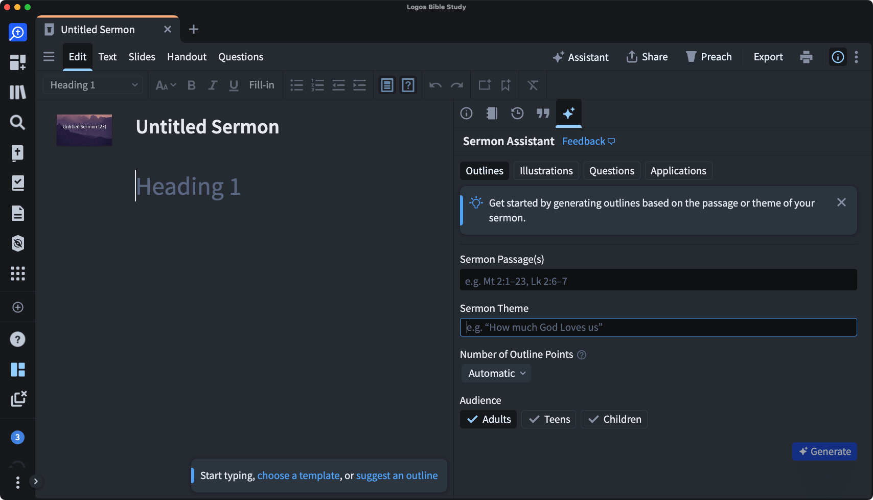 Sermon Builder