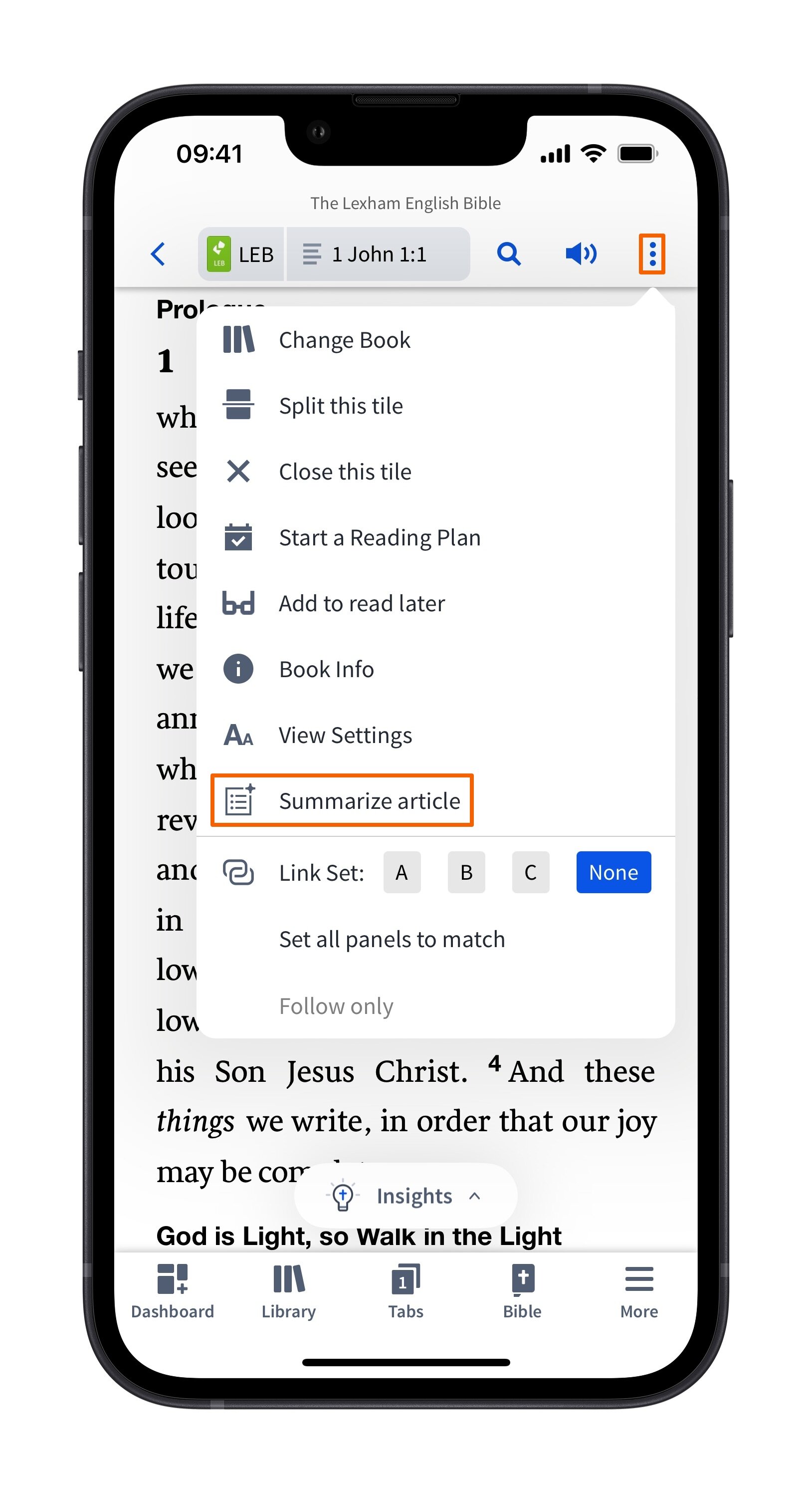 Mobile - Select Summarize Tool