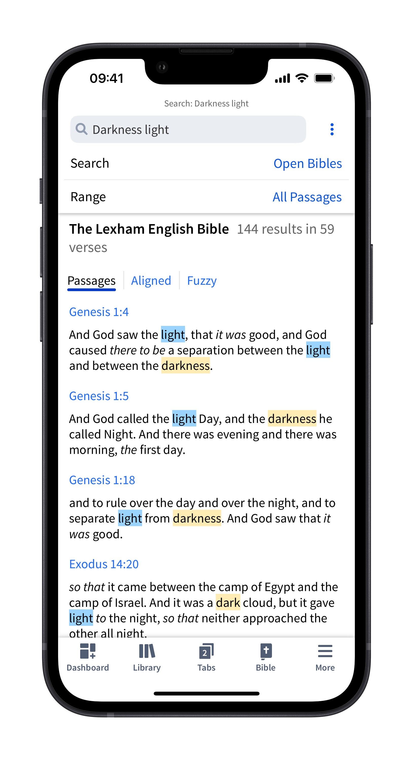Mobile Bible Search For Darkness And Light