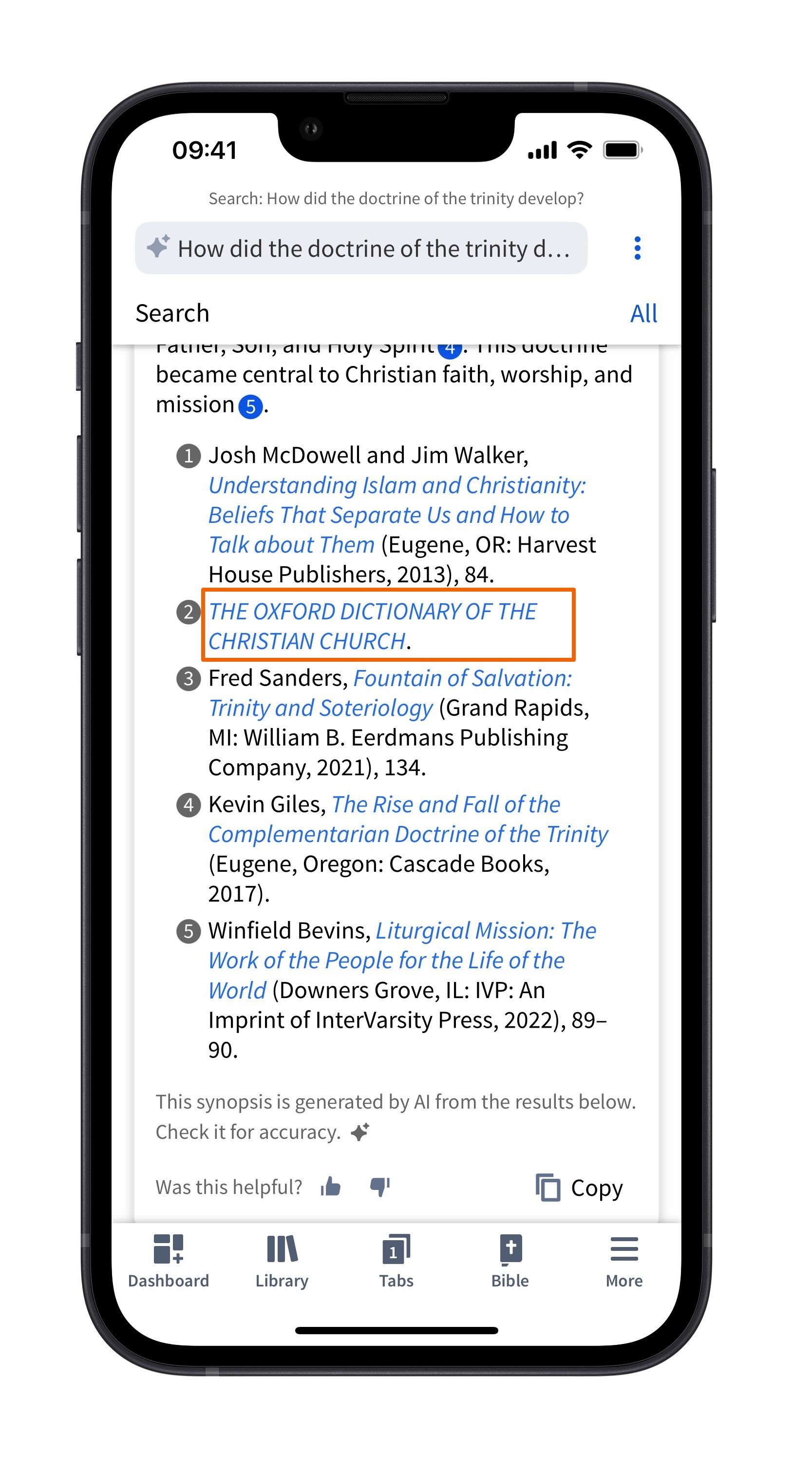 Mobile Select Article From Synopsis