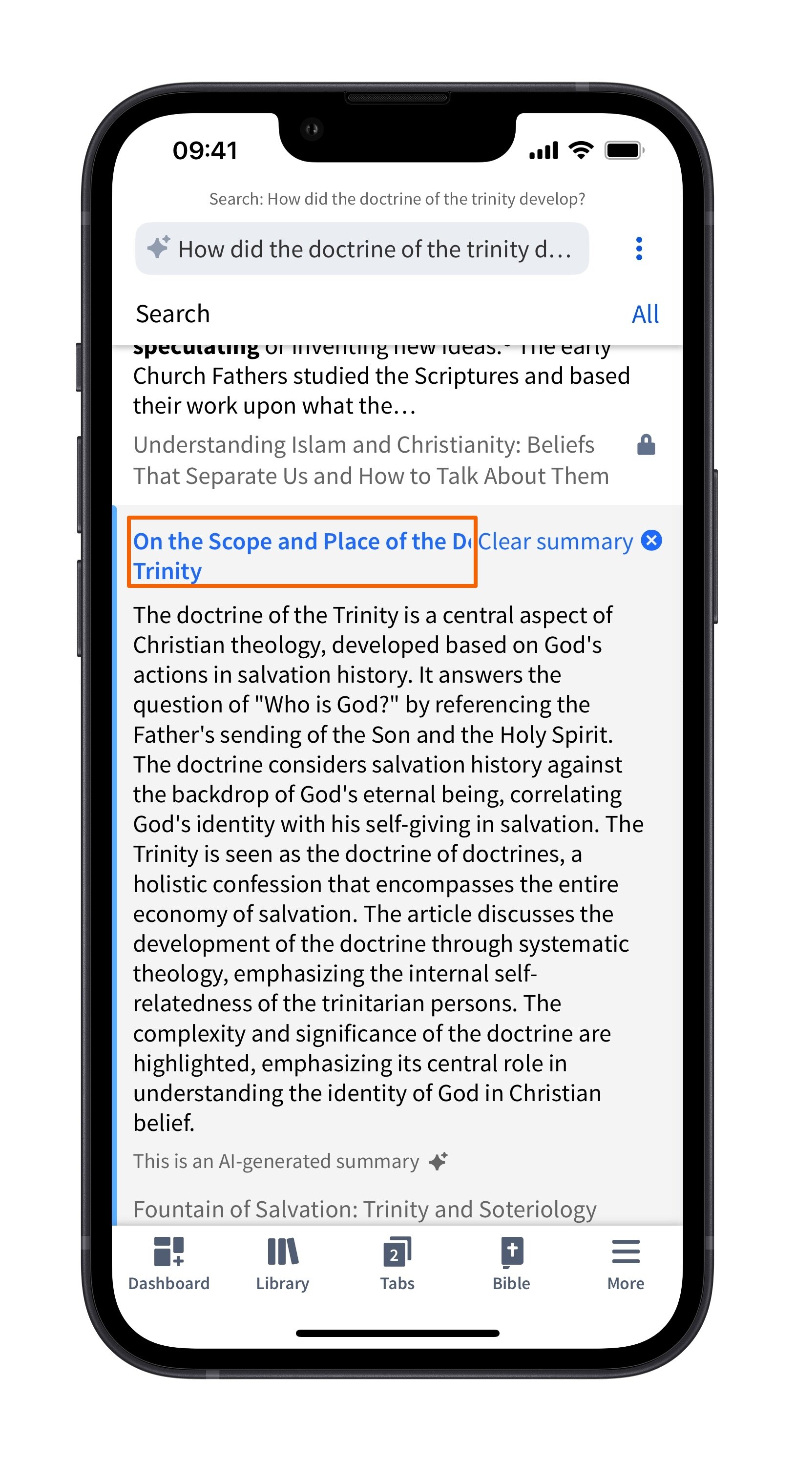 Mobile Summary Of Search Result