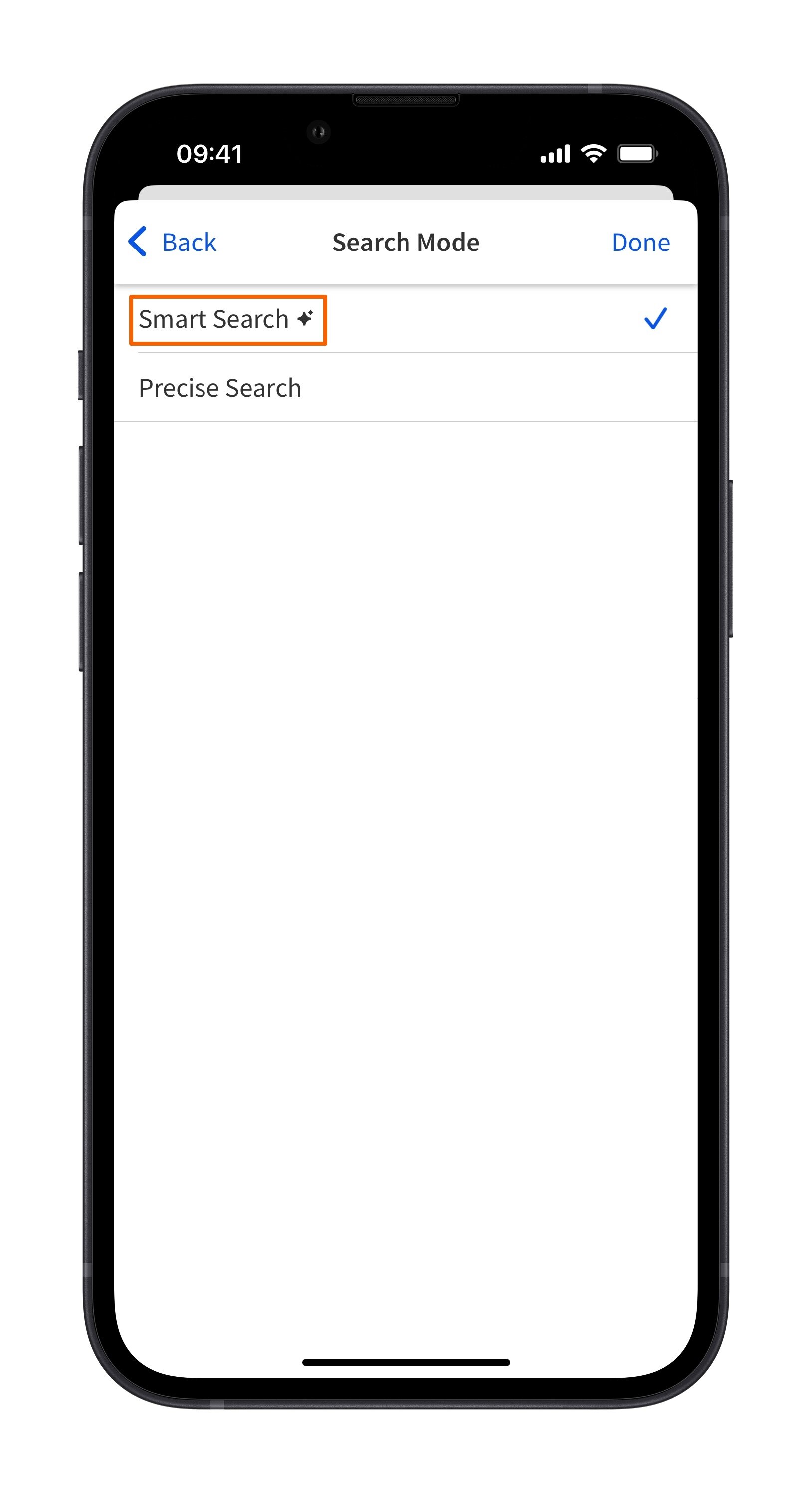Mobile Books Select Smart Search