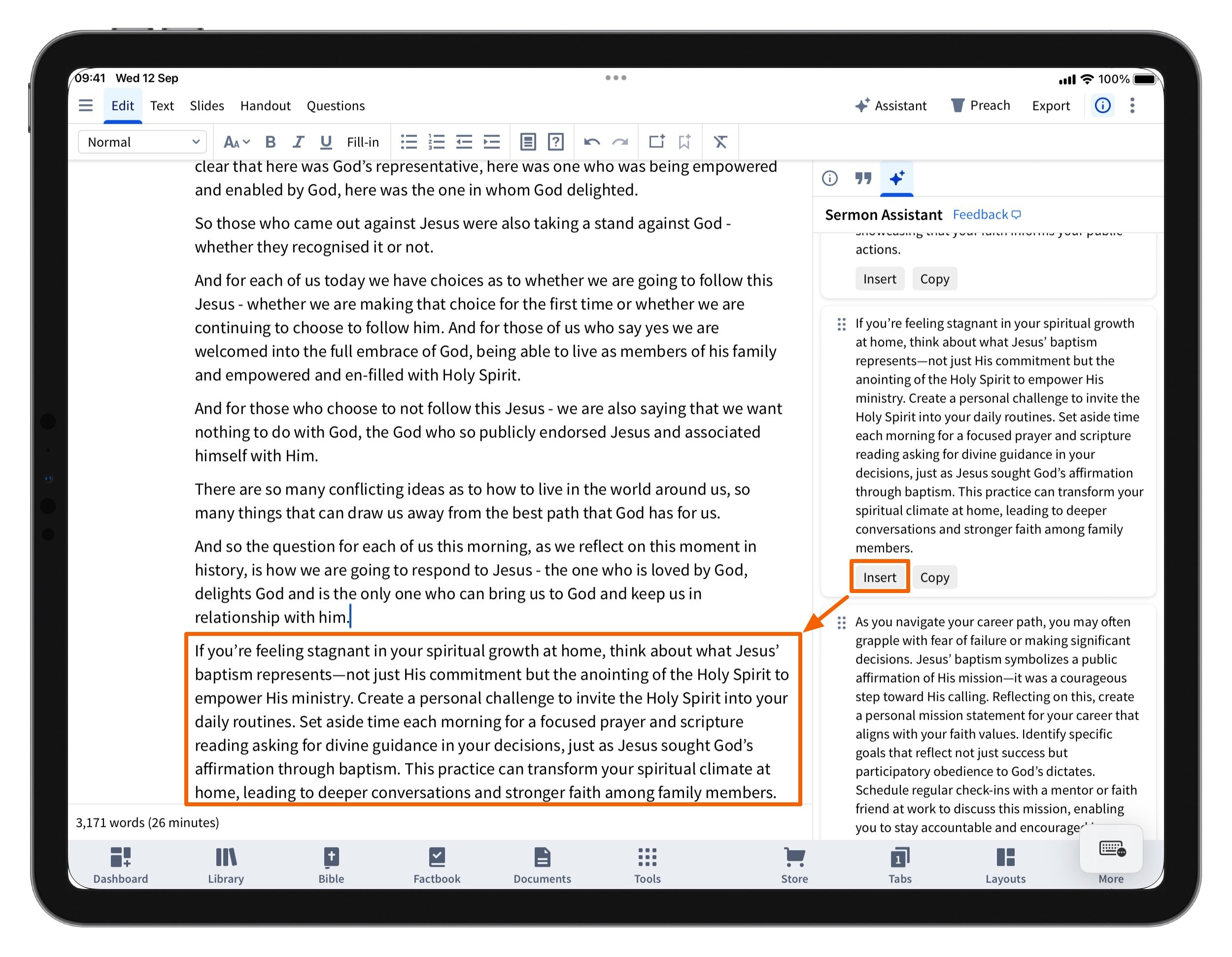 Mobile Sermon Assistant Applications