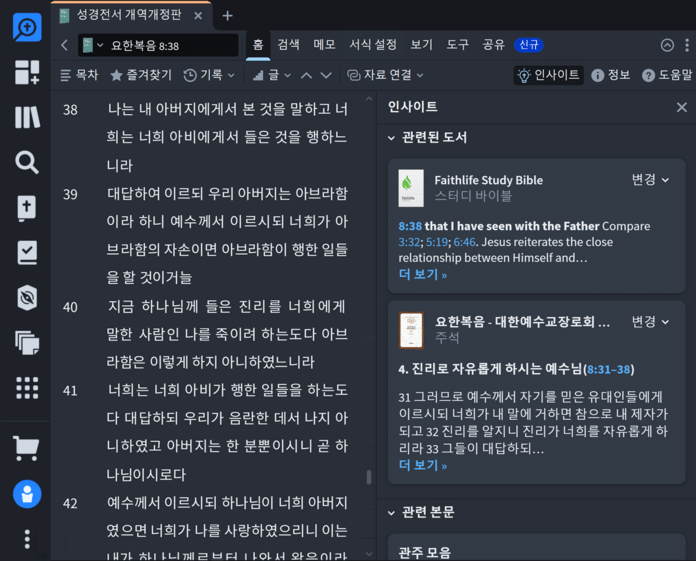 Screen Shot of Logos Insights