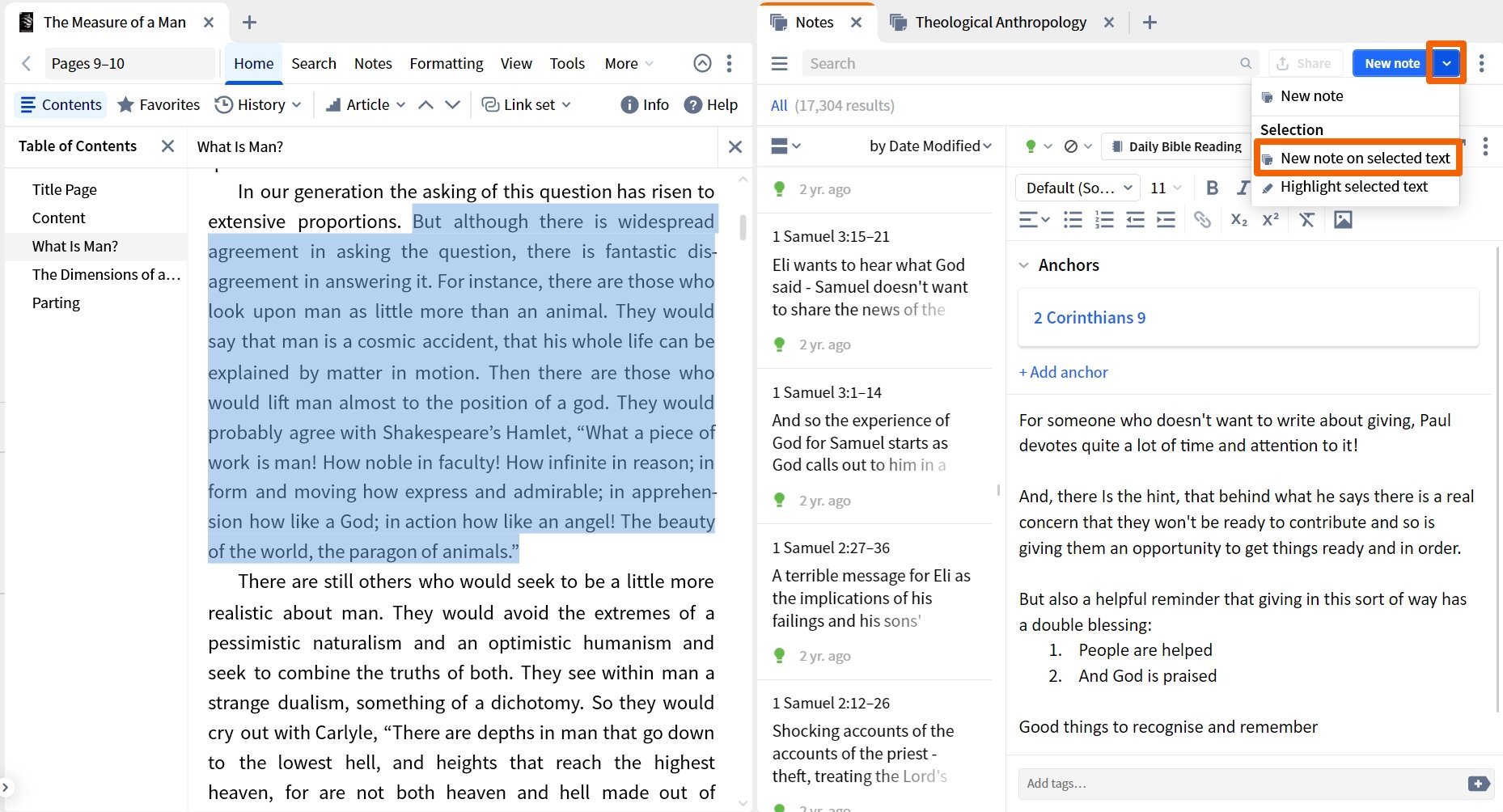 Create Note From Notes Tool