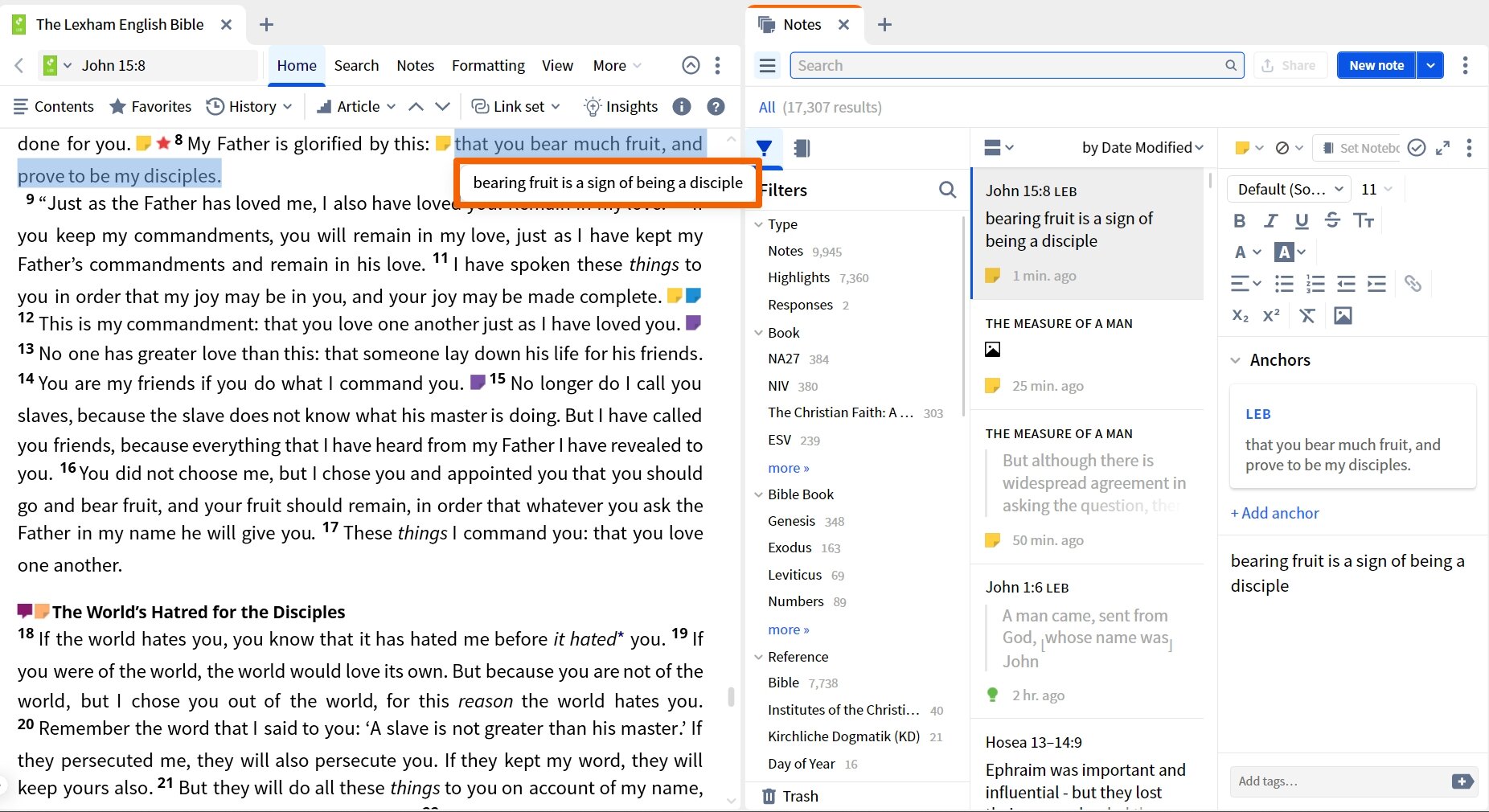 Note Added By Selection