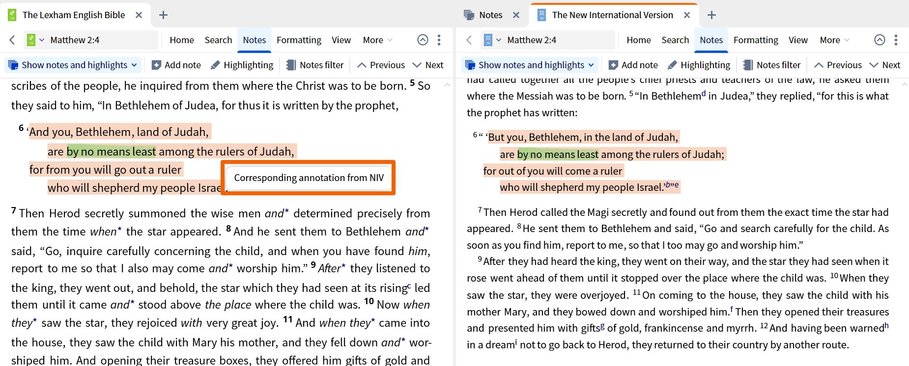 Corresponding Annotation