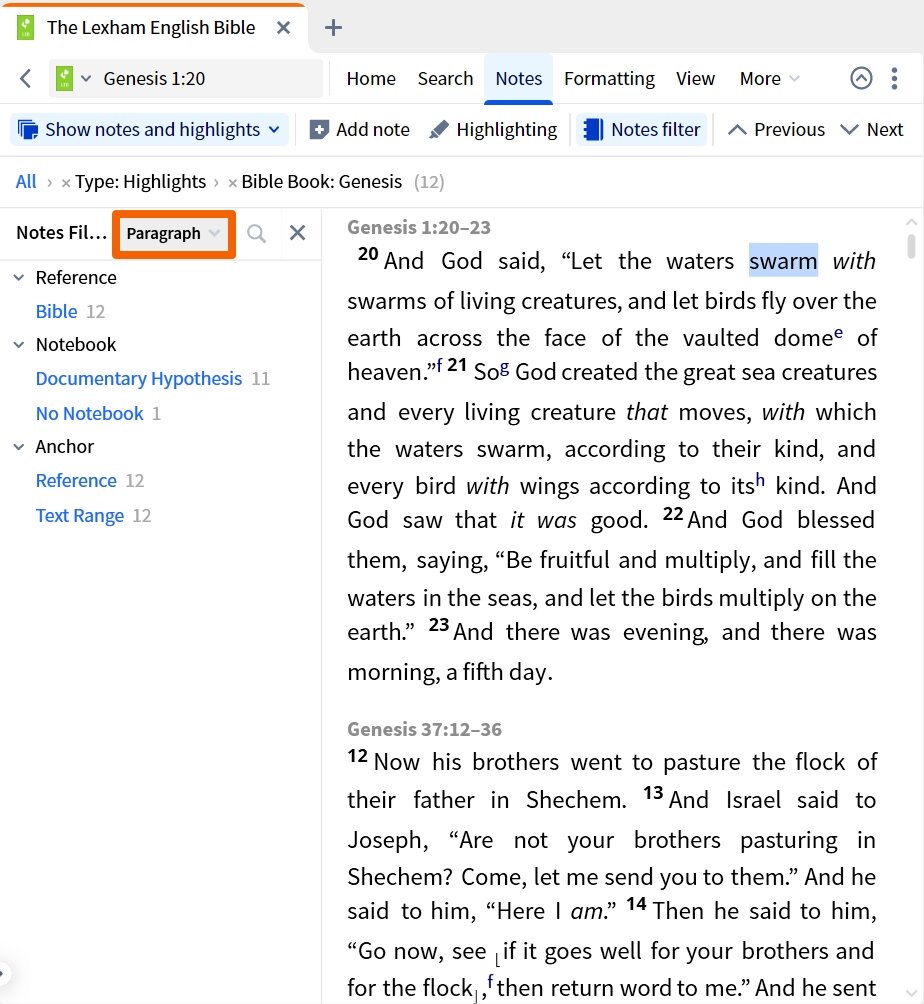 Paragraph Display Applied
