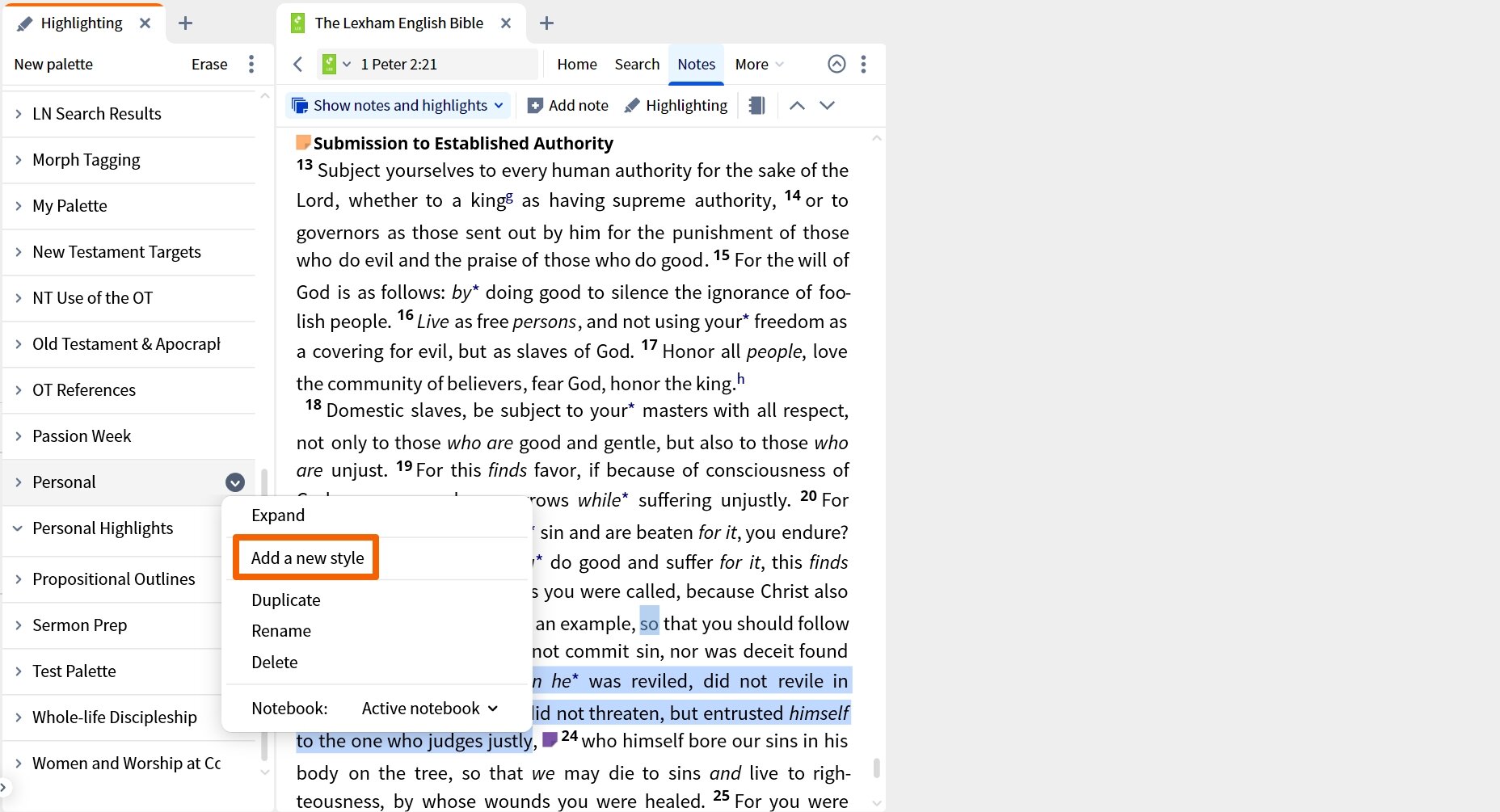 Add A New Highlighting Style