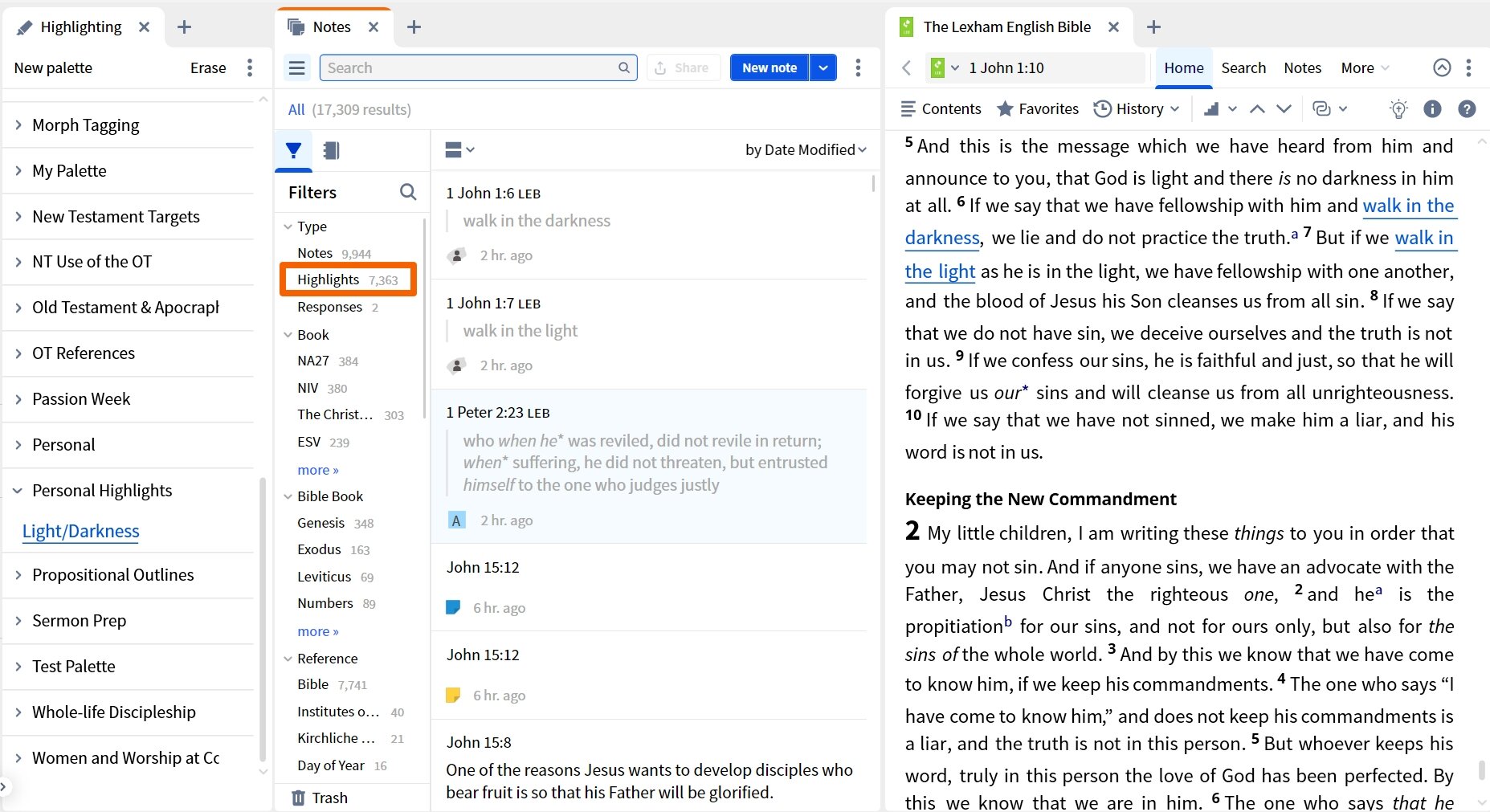 Filter Highlights In Notes Tool